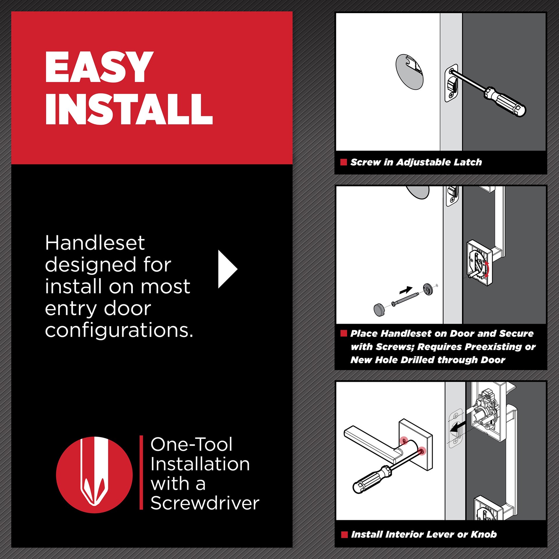 slide 3 of 6, Kwikset Signature Series San Clemente Grip Only Matte Black Exterior Entry Door Handleset, 1 ct