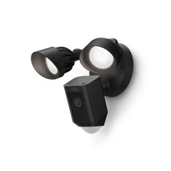 Ring Floodlight Cam Wired Plus - Smart Security Video Camera with 2 Motion-Activated LED Floodlights, 2-Way Talk, Color Night Vision, Black