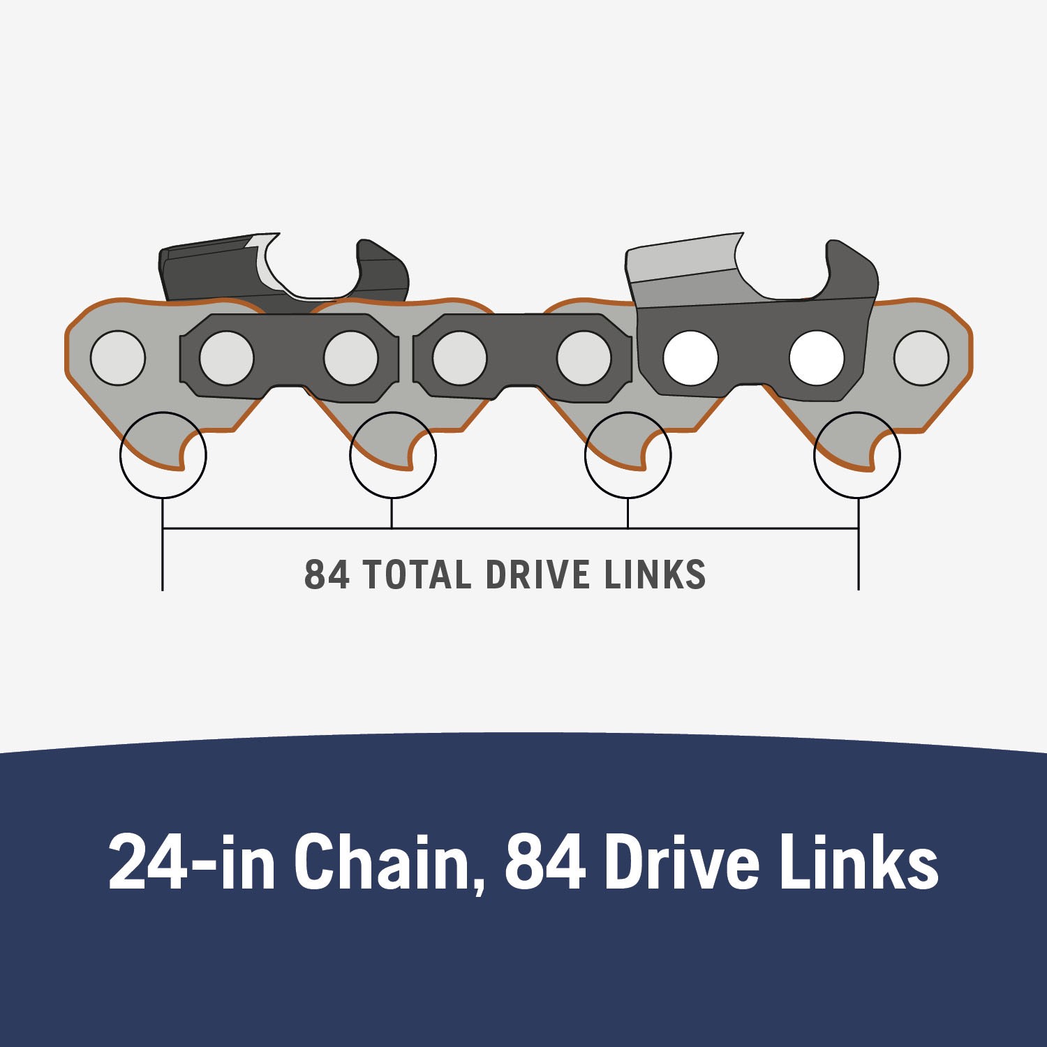 slide 3 of 6, Husqvarna X-Cut S83G 84 Link Replacement Chainsaw Chain For 24-in , 0.05-in Gauge , 3/8-in Pitch, 1 ct