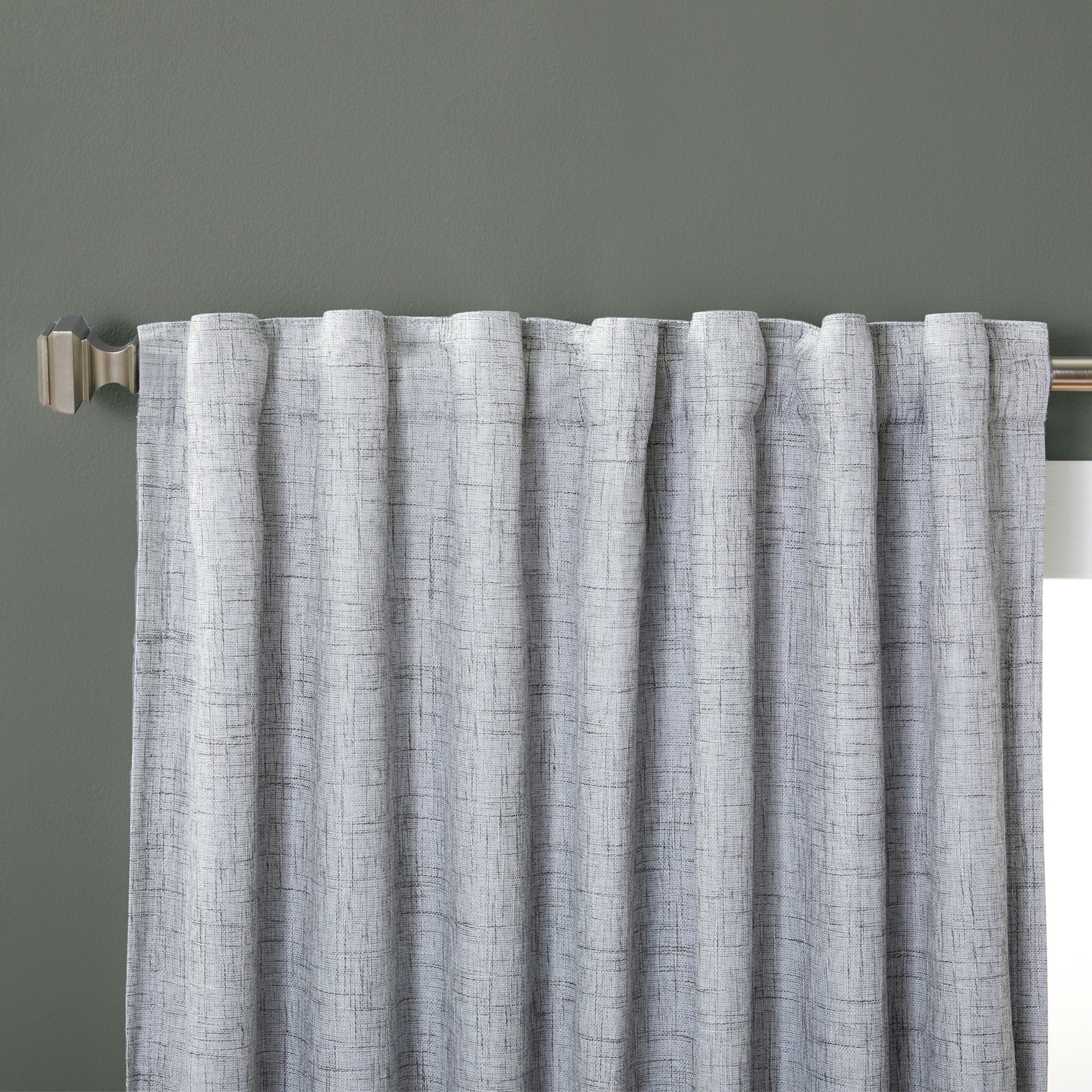slide 6 of 6, allen + roth 84-in Grey Blackout Thermal lined Back tab Single curtain panel, 1 ct