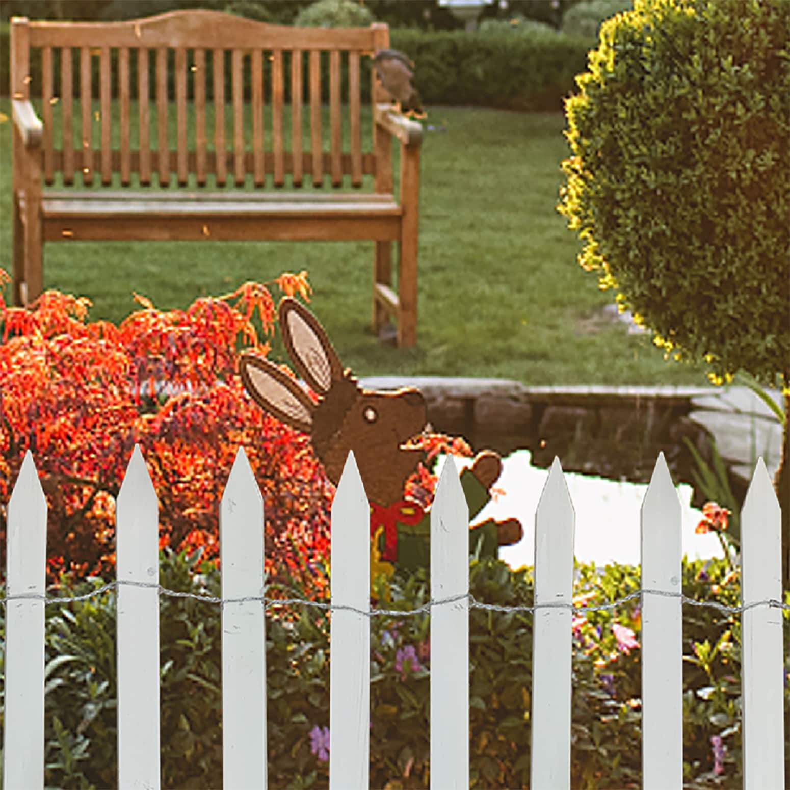 slide 2 of 6, 15-ft x 2-ft White Cedar Picket Woven Wire Rolled Fencing, 1 ct
