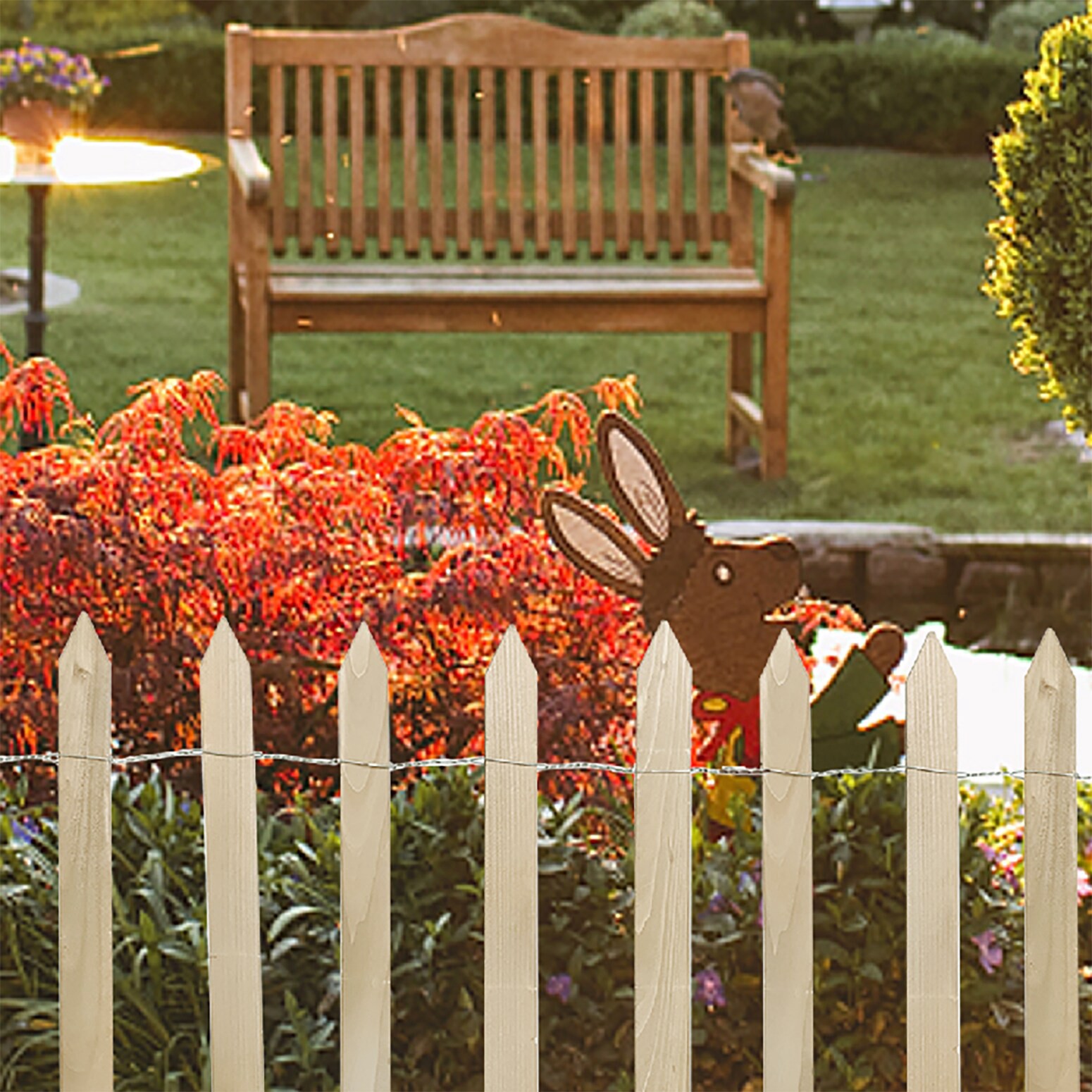 slide 2 of 6, 15-ft x 2-ft Brown Cedar Picket Woven Wire Rolled Fencing, 1 ct