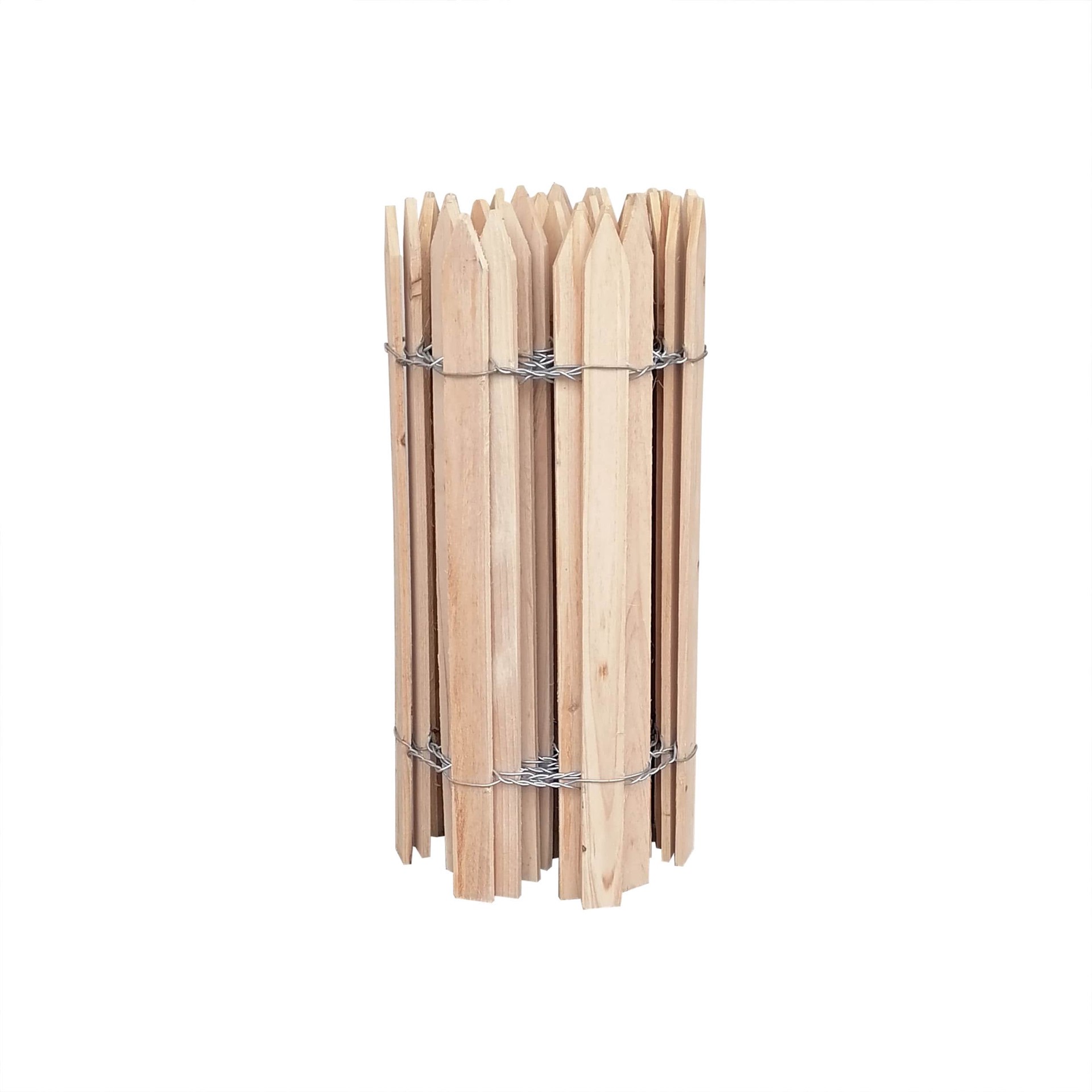 slide 1 of 6, 15-ft x 2-ft Brown Cedar Picket Woven Wire Rolled Fencing, 1 ct