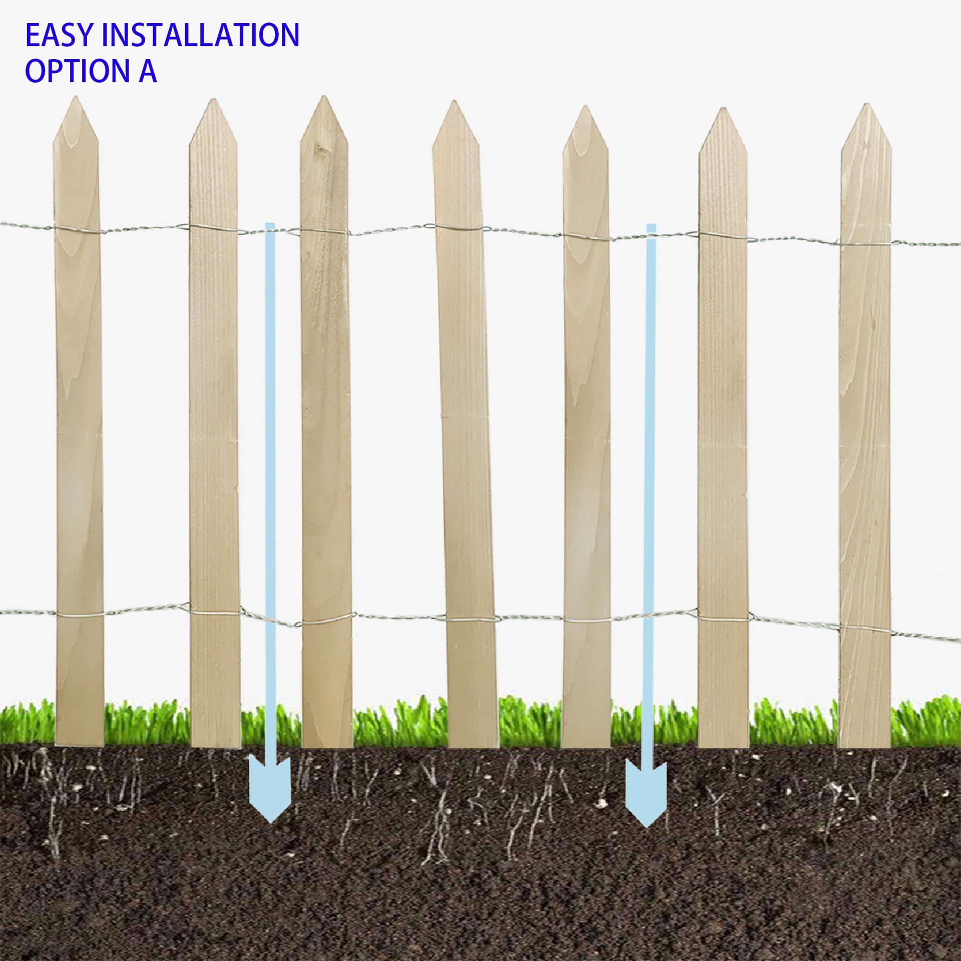 slide 3 of 6, 15-ft x 2-ft Brown Cedar Picket Woven Wire Rolled Fencing, 1 ct