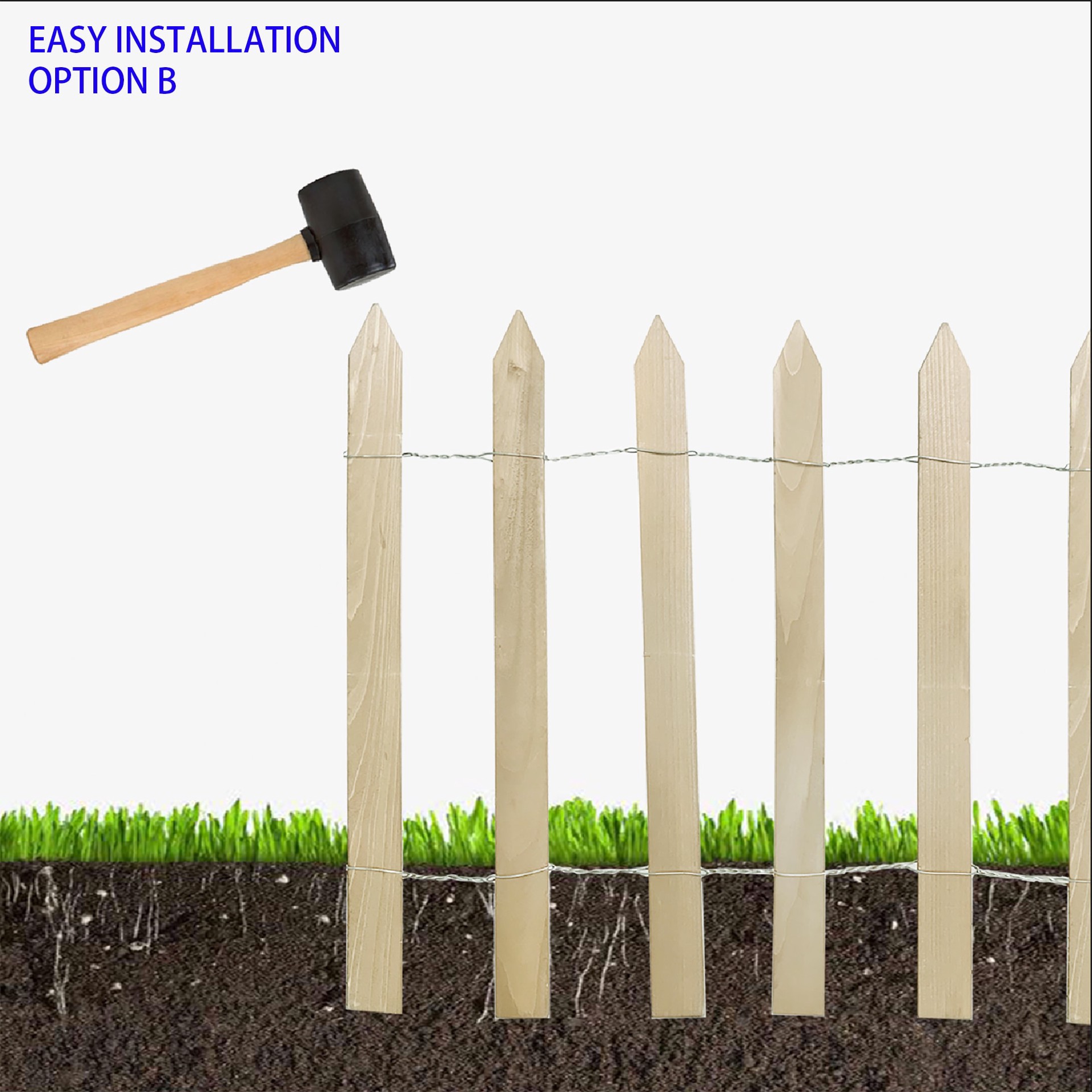 slide 4 of 6, 15-ft x 2-ft Brown Cedar Picket Woven Wire Rolled Fencing, 1 ct