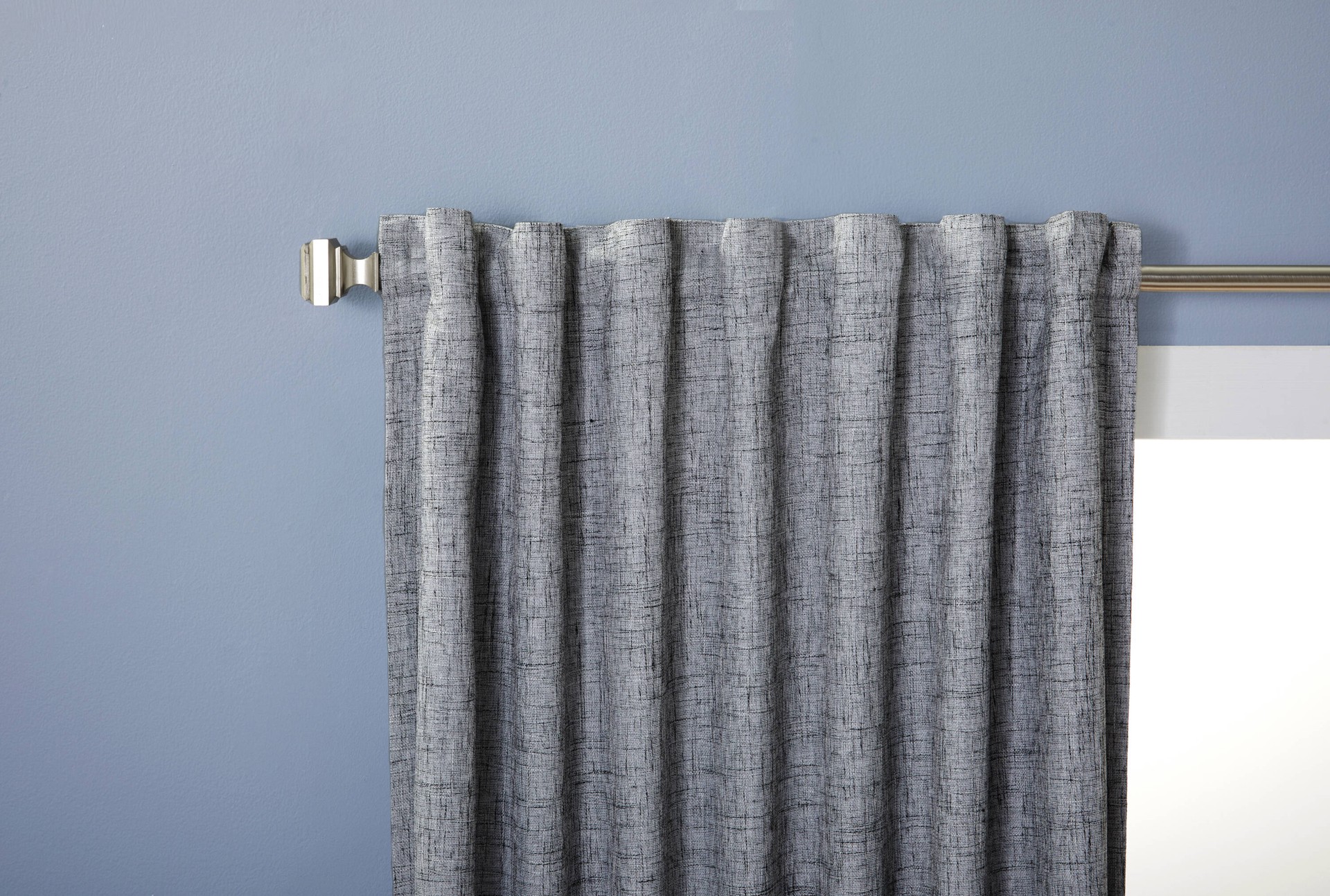 slide 5 of 6, Style Selections 84-in Black Blackout Thermal lined Back tab Single curtain panel, 1 ct