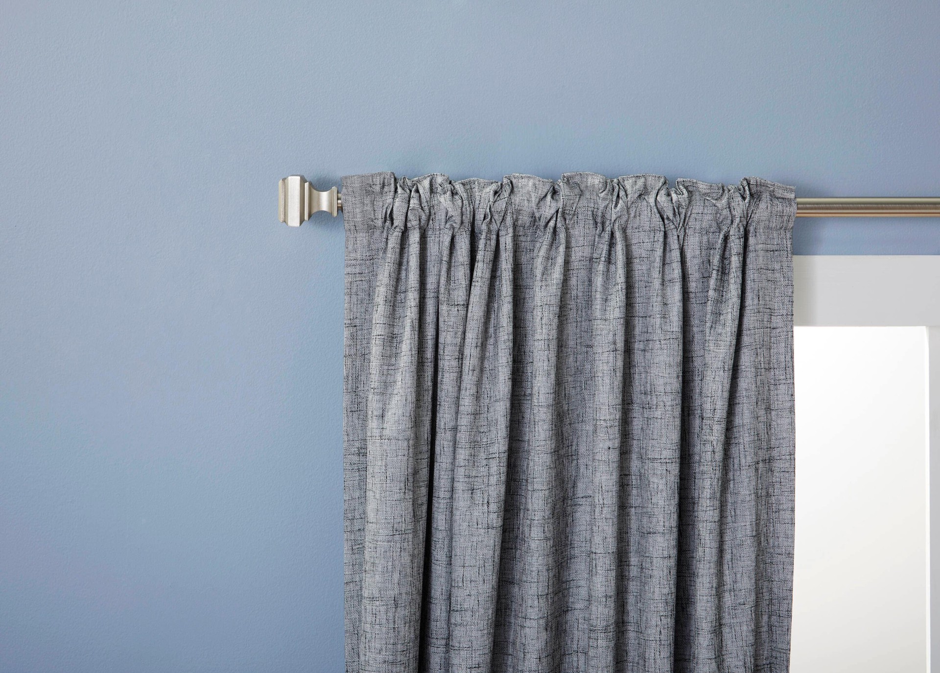 slide 6 of 6, Style Selections 84-in Black Blackout Thermal lined Back tab Single curtain panel, 1 ct