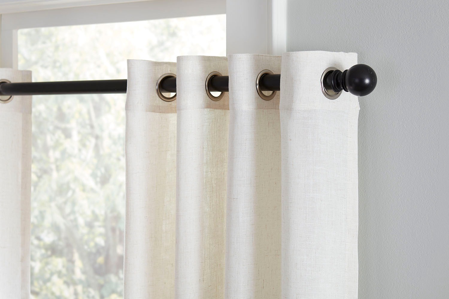slide 5 of 6, allen + roth 84-in Taupe Ombre Light filtering Grommet Single curtain panel, 1 ct