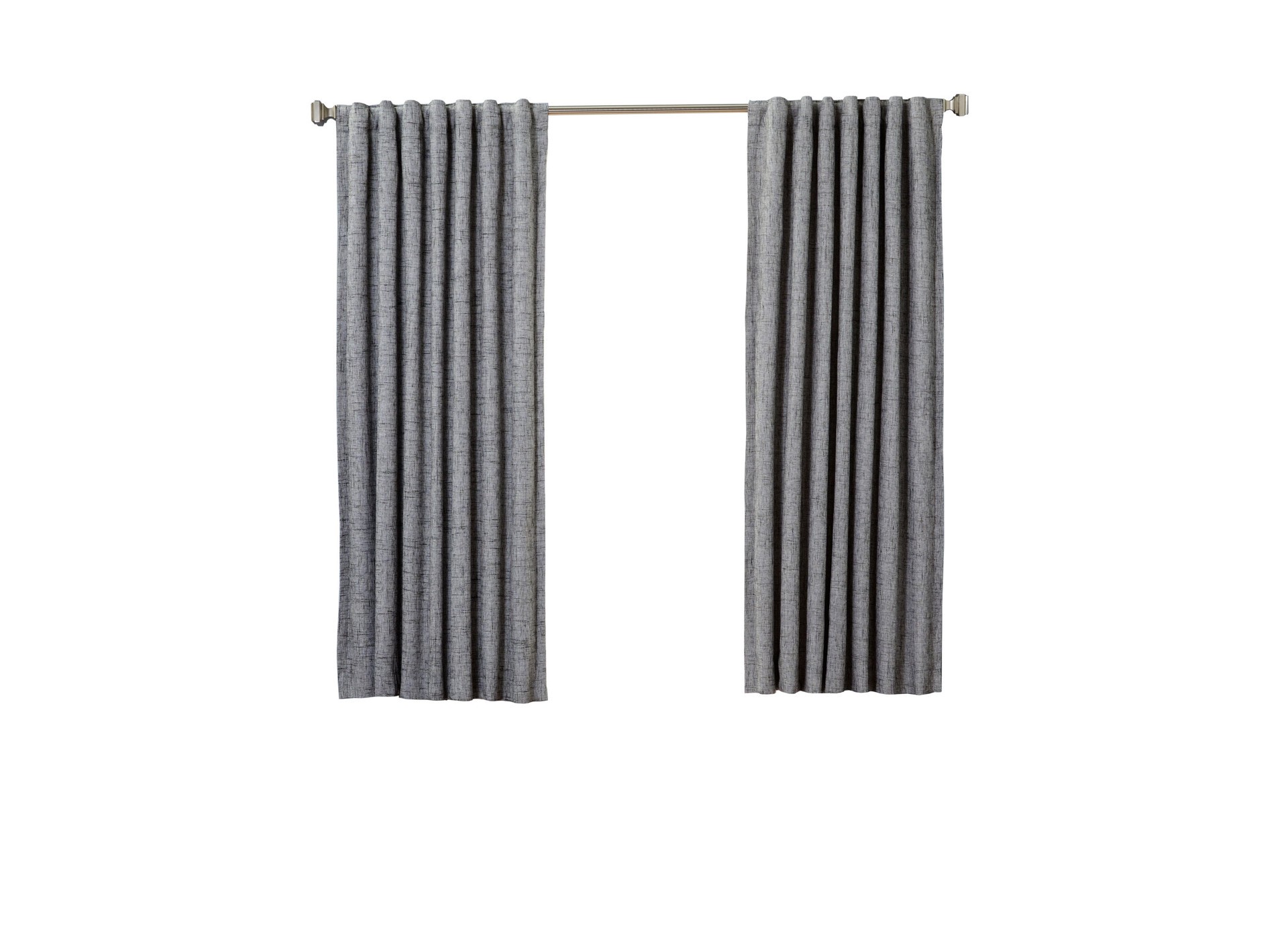 slide 1 of 6, Style Selections 63-in Black Blackout Thermal lined Back tab Single curtain panel, 1 ct