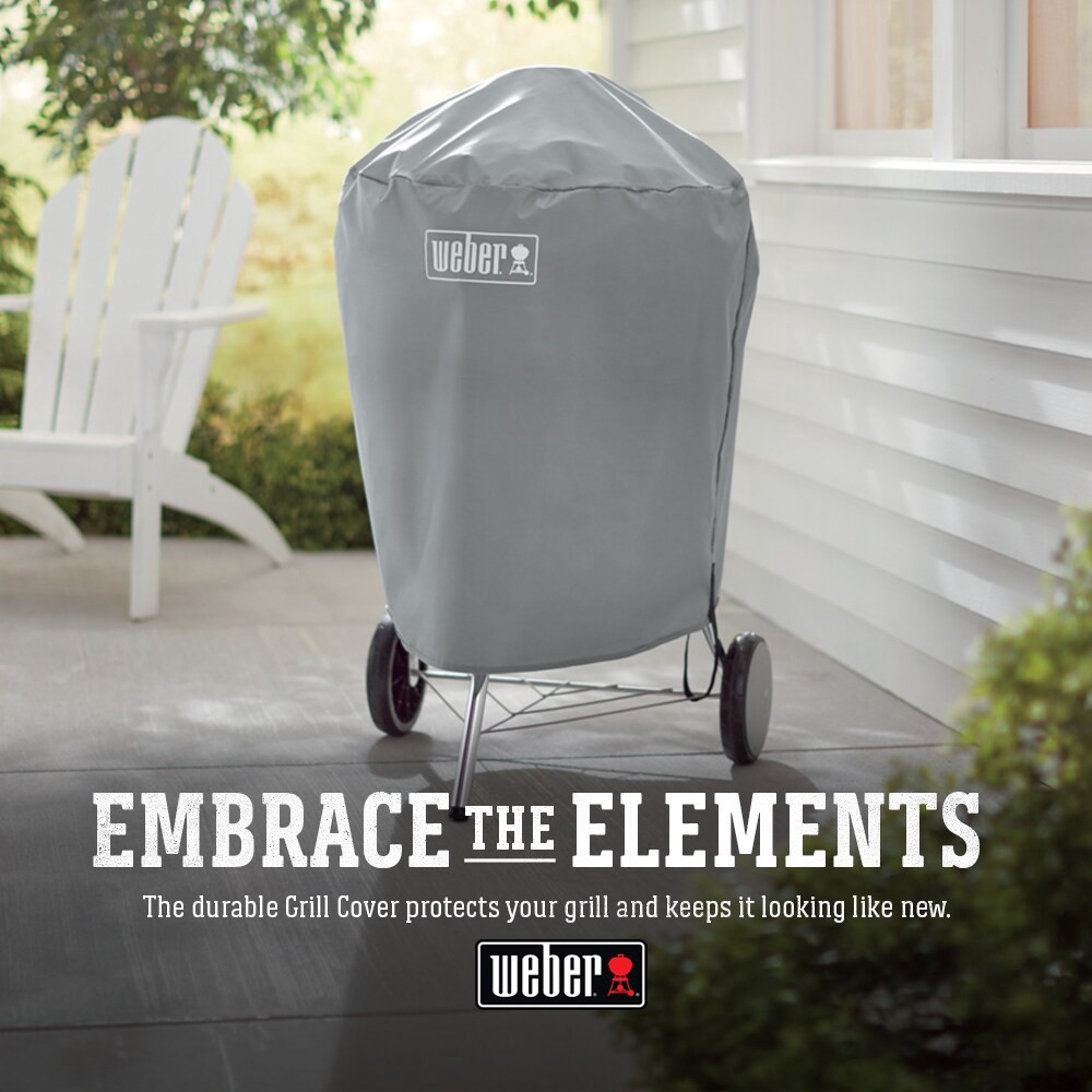 slide 2 of 6, Weber 28.5-in W x 35-in H Gray Charcoal Grill Cover, 1 ct
