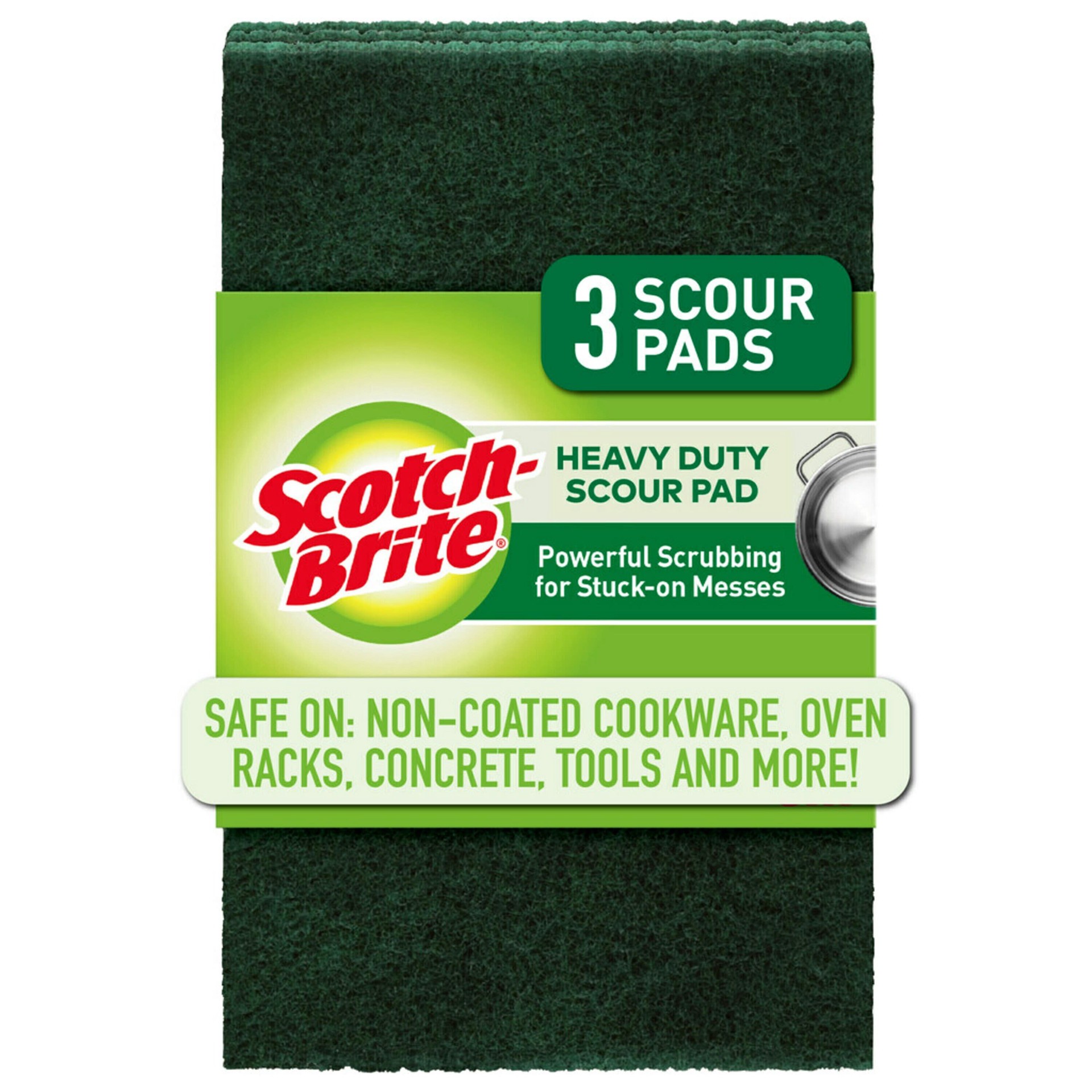 slide 1 of 6, Scotch-Brite Heavy Duty Cellulose Scouring pad 3 -Pack, 1 ct