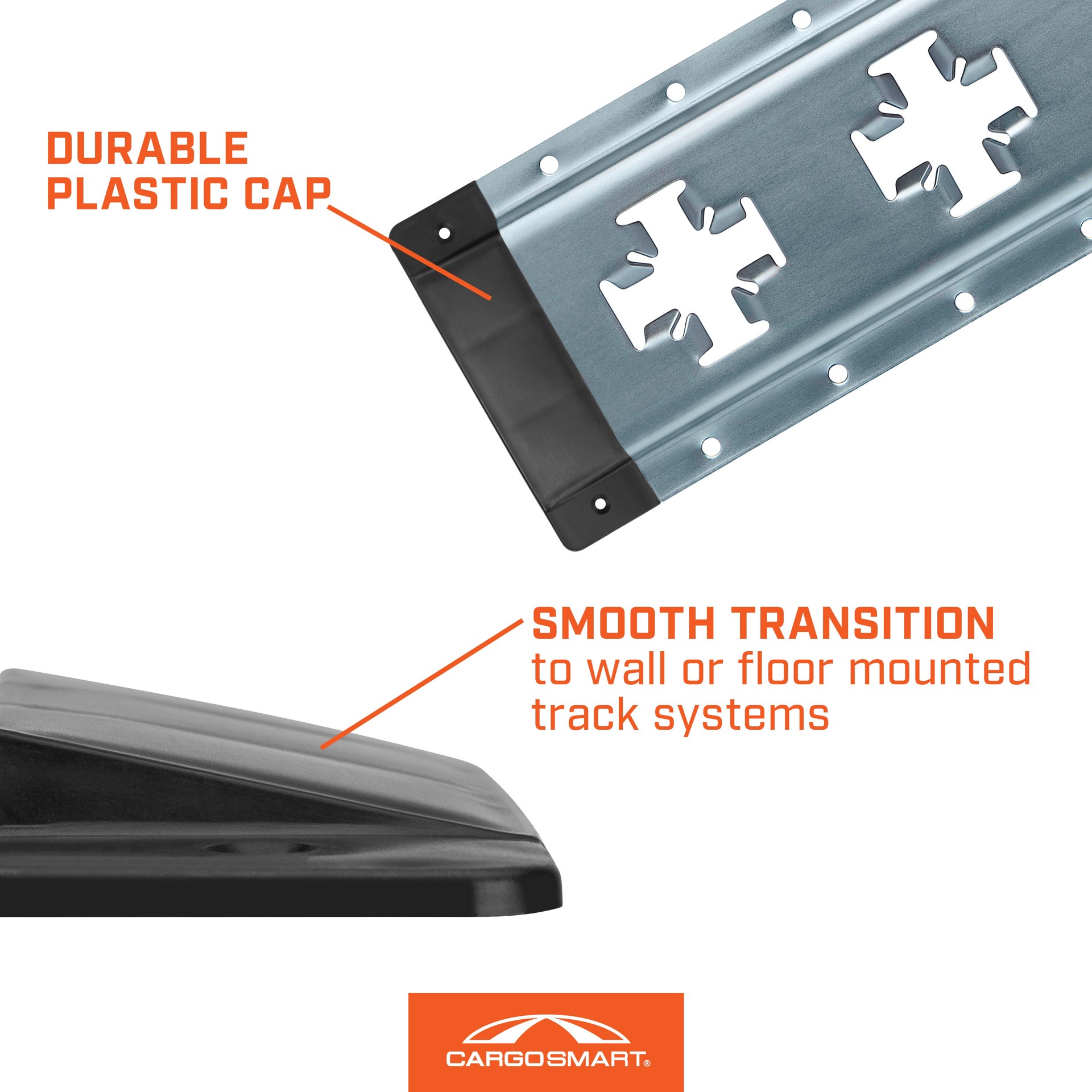 slide 4 of 6, CargoSmart 7-in Black plastic Steel Multipurpose Storage rail, 1 ct