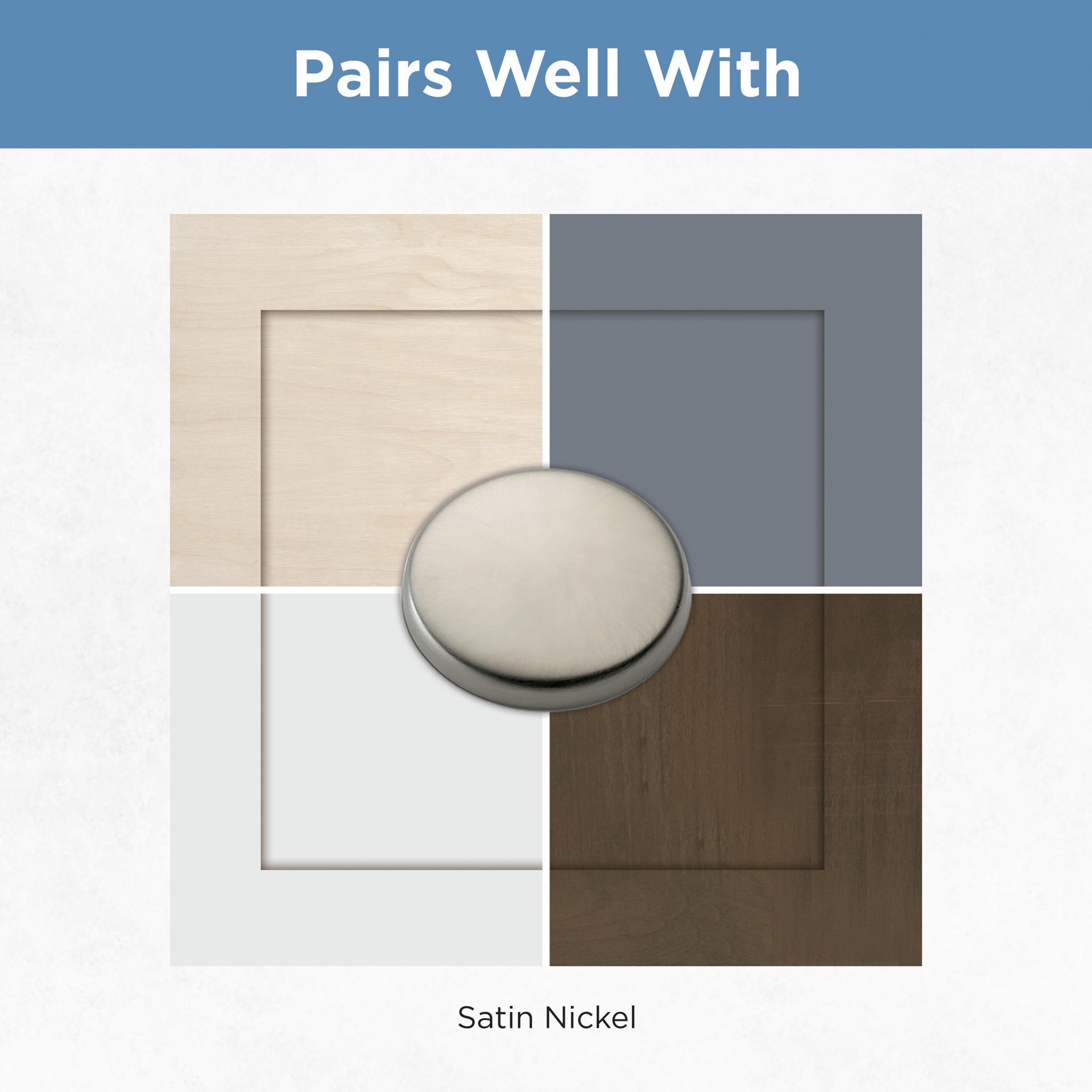 slide 5 of 6, Brainerd Casual Coined 1-1/8-in Satin Nickel Round Cabinet Knob, 1 ct