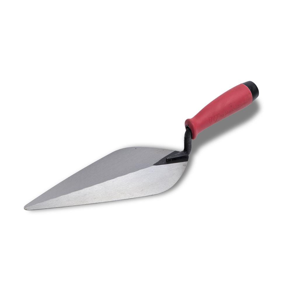 slide 1 of 5, QLT by Marshalltown 11-in x 4.75-in Steel Brick Rubber Handle Trowel, 1 ct