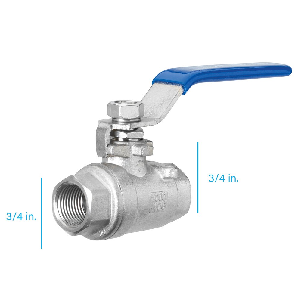 slide 3 of 6, RELIABILT 3/4-in FIP Stainless steel Ball Valve, 1 ct