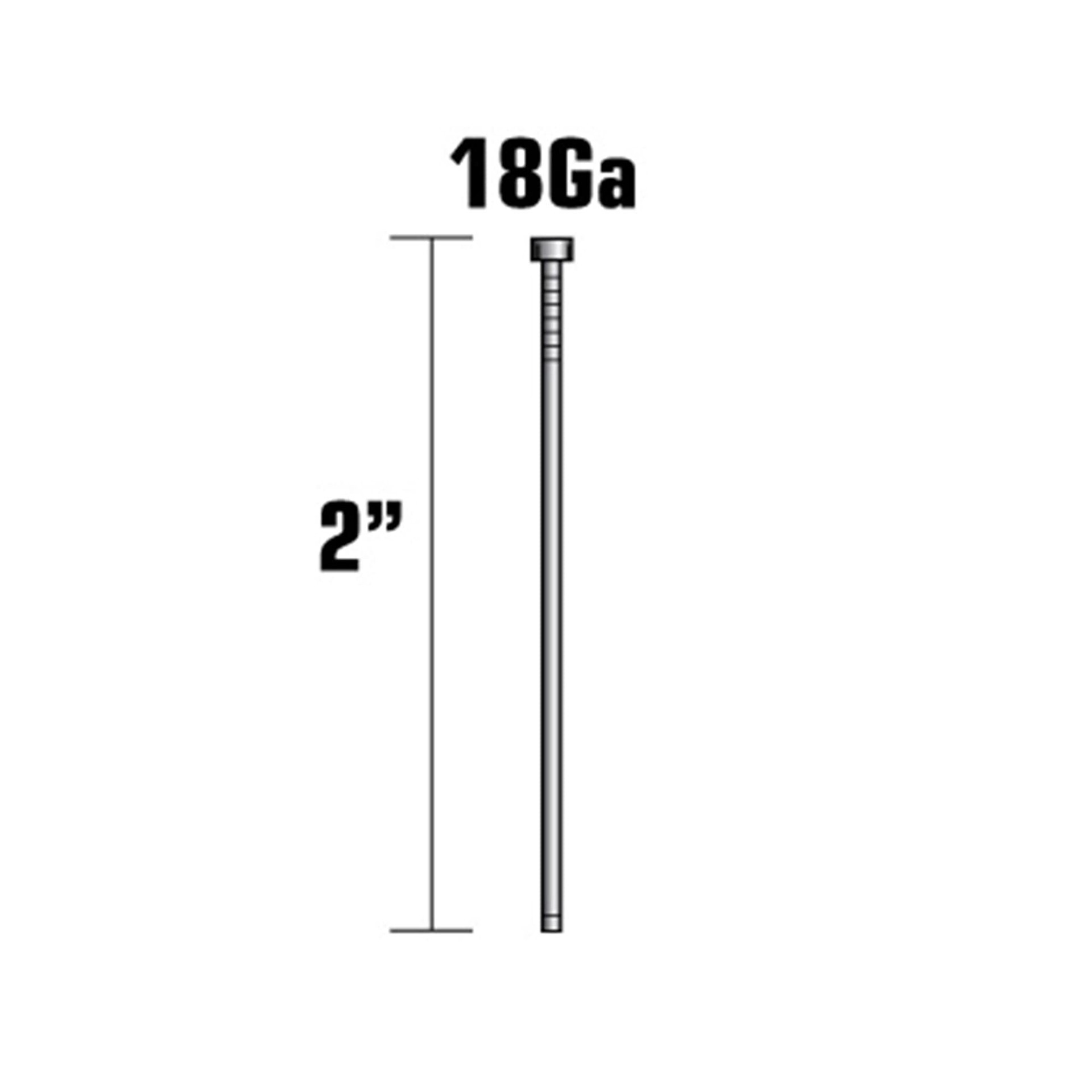 slide 2 of 6, Metabo HPT 2-in 18 -Gauge Straight Electro-galvanized Collated Brad nails 5000 -Per Box, 1 ct
