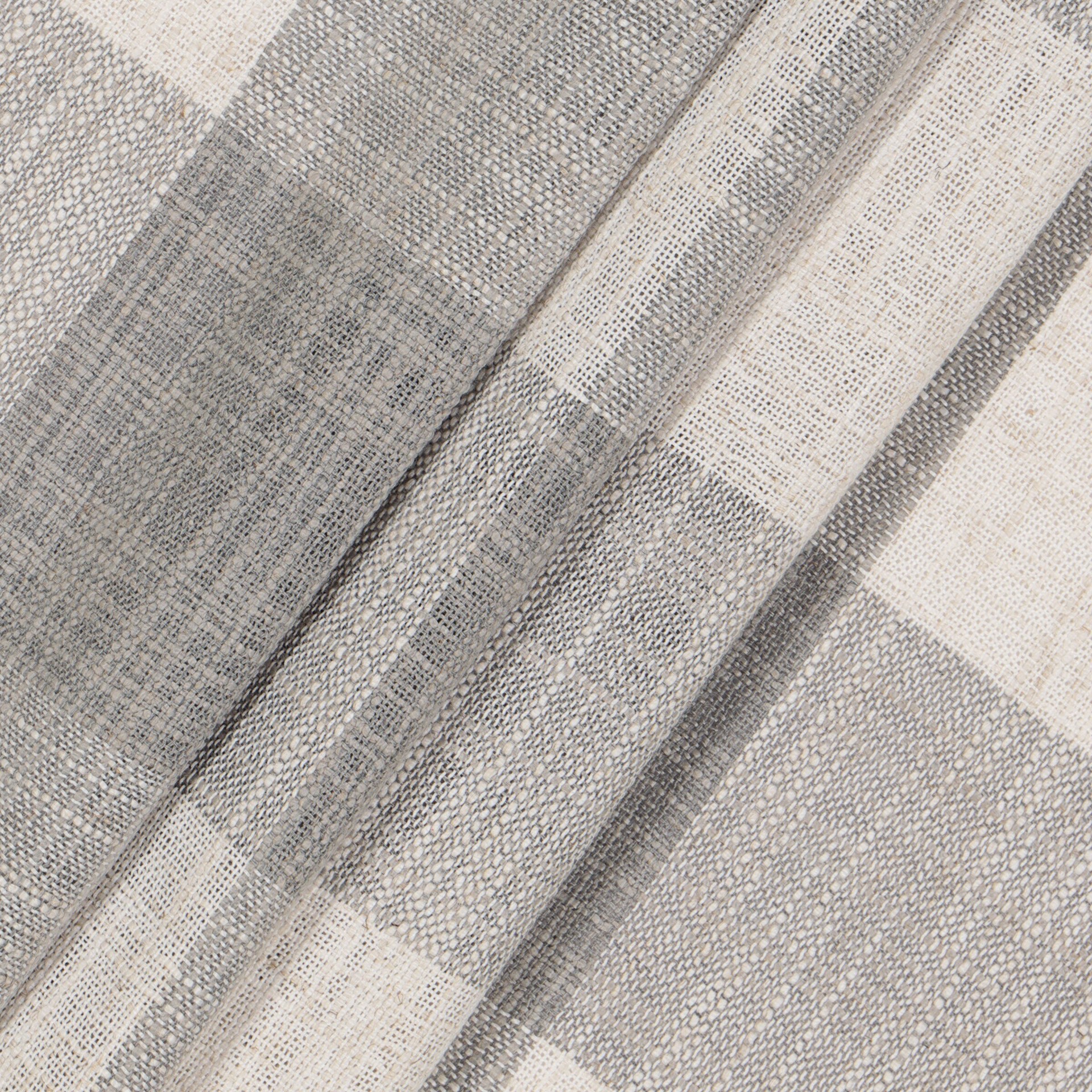 slide 4 of 6, allen + roth 95-in Grey Plaid Light filtering Back tab Single curtain panel, 1 ct