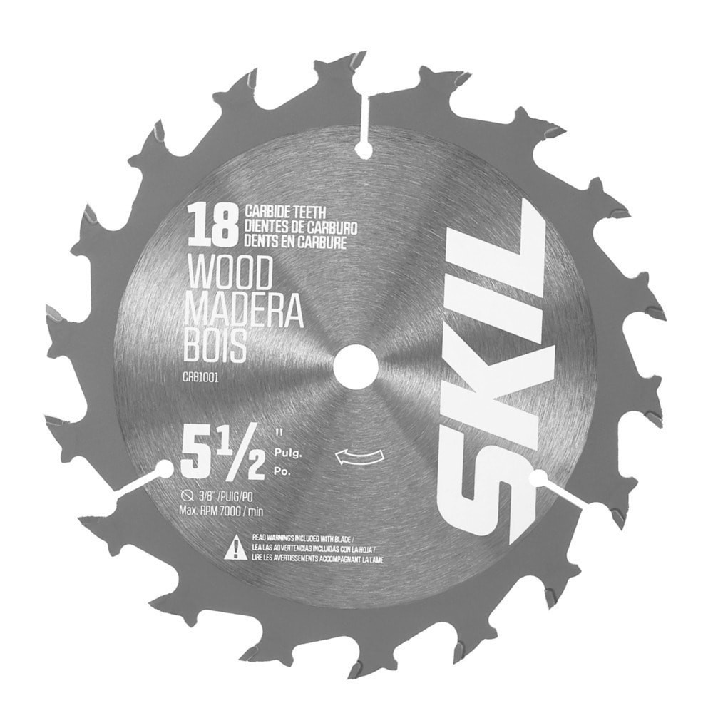 slide 1 of 1, SKIL 5-1/2-in 18 -Tooth Rough Finish Tungsten carbide-tipped steel Circular saw blade Individual, 1 ct