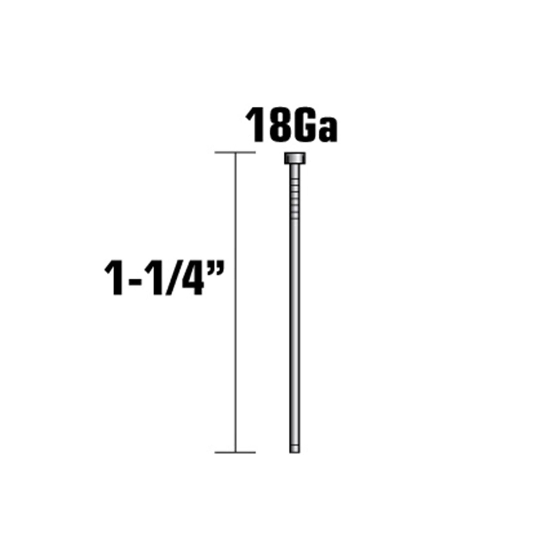slide 2 of 6, Metabo HPT 1-1/4-in 18 -Gauge Straight Galvanized Collated Brad nails 5000 -Per Box, 1 ct