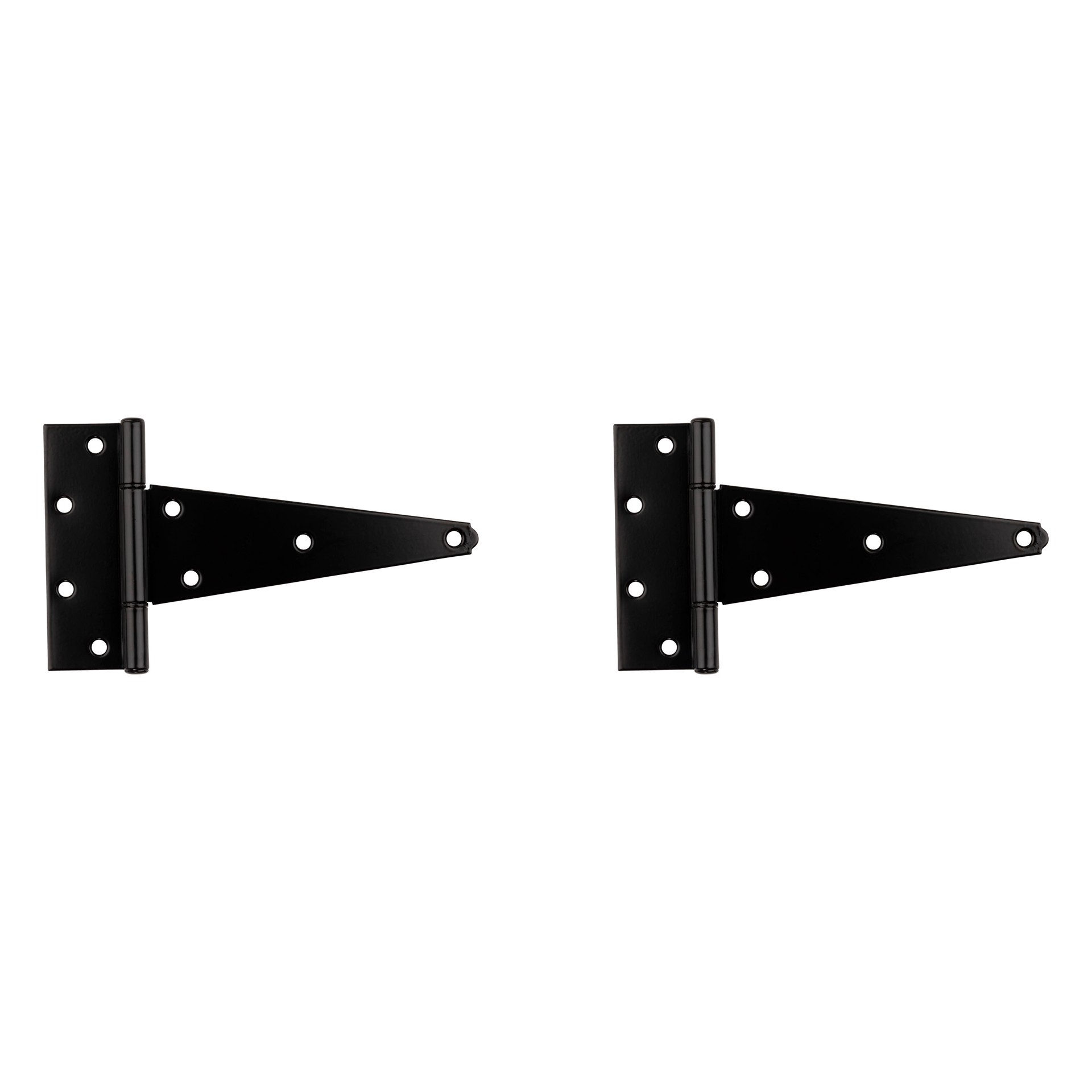 slide 2 of 6, National Hardware 5-1/2-in H Black T-shaped Interior/Exterior Door Hinge 2 -Pack, 1 ct