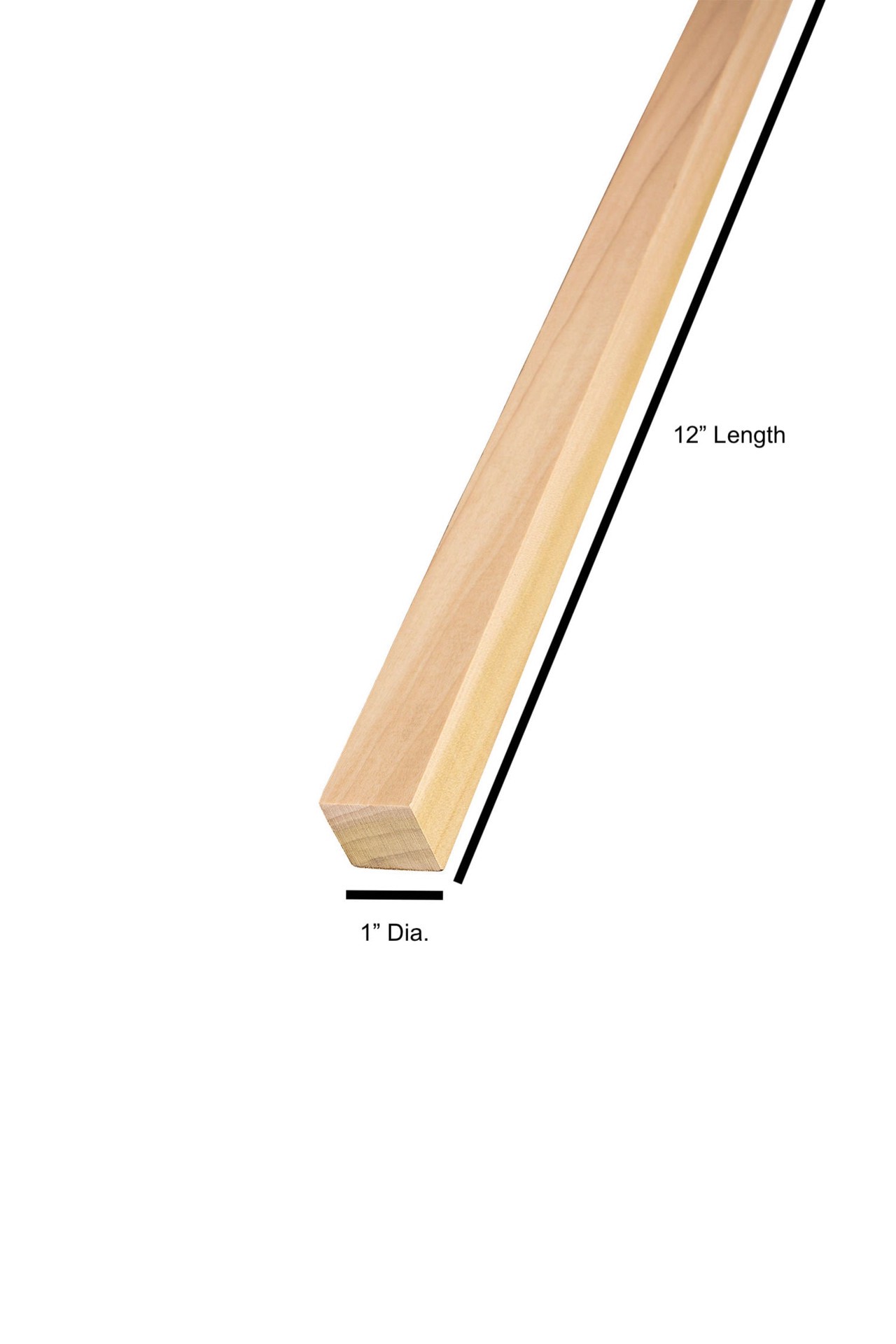 slide 5 of 6, Madison Mill 1-in dia x 12-in L Square Poplar Dowels 4 -Pack, 1 ct