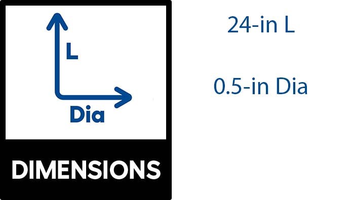 slide 2 of 6, Madison Mill 0.5-in dia x 24-in L Square Oak Dowel 12 -Pack, 1 ct