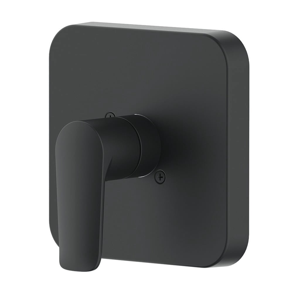 slide 4 of 6, allen + roth Dunmore Matte Black 1-handle 3.752-in Round Bathtub and shower Faucet with Valve (Multi-function), 1 ct