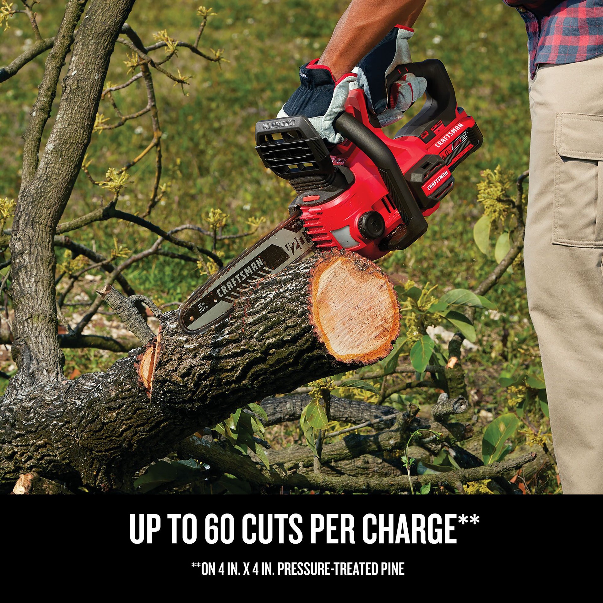 slide 4 of 6, CRAFTSMAN V20 20-volt max 12-in Battery Chainsaw Battery Not Included Charger Not Included, 1 ct