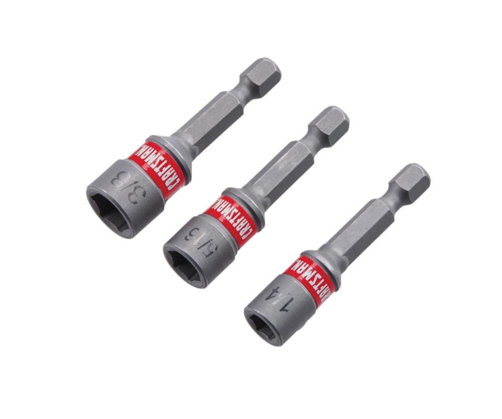 slide 3 of 5, CRAFTSMAN 1/4-in x 1-15/16-in Nutsetter Impact Driver Bit Set 3 -Piece, 1 ct