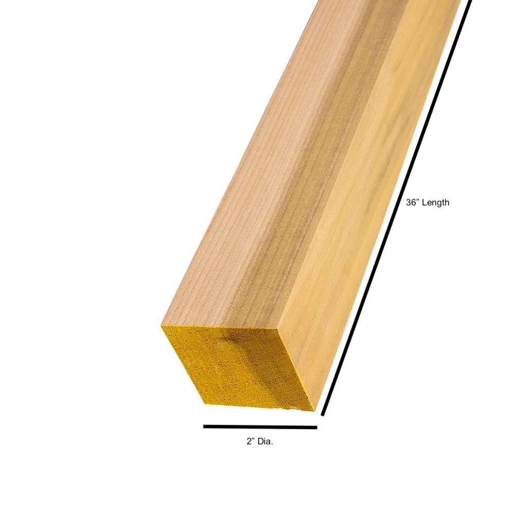 slide 3 of 4, Madison Mill 2-in dia x 36-in L Square Poplar Dowels, 1 ct