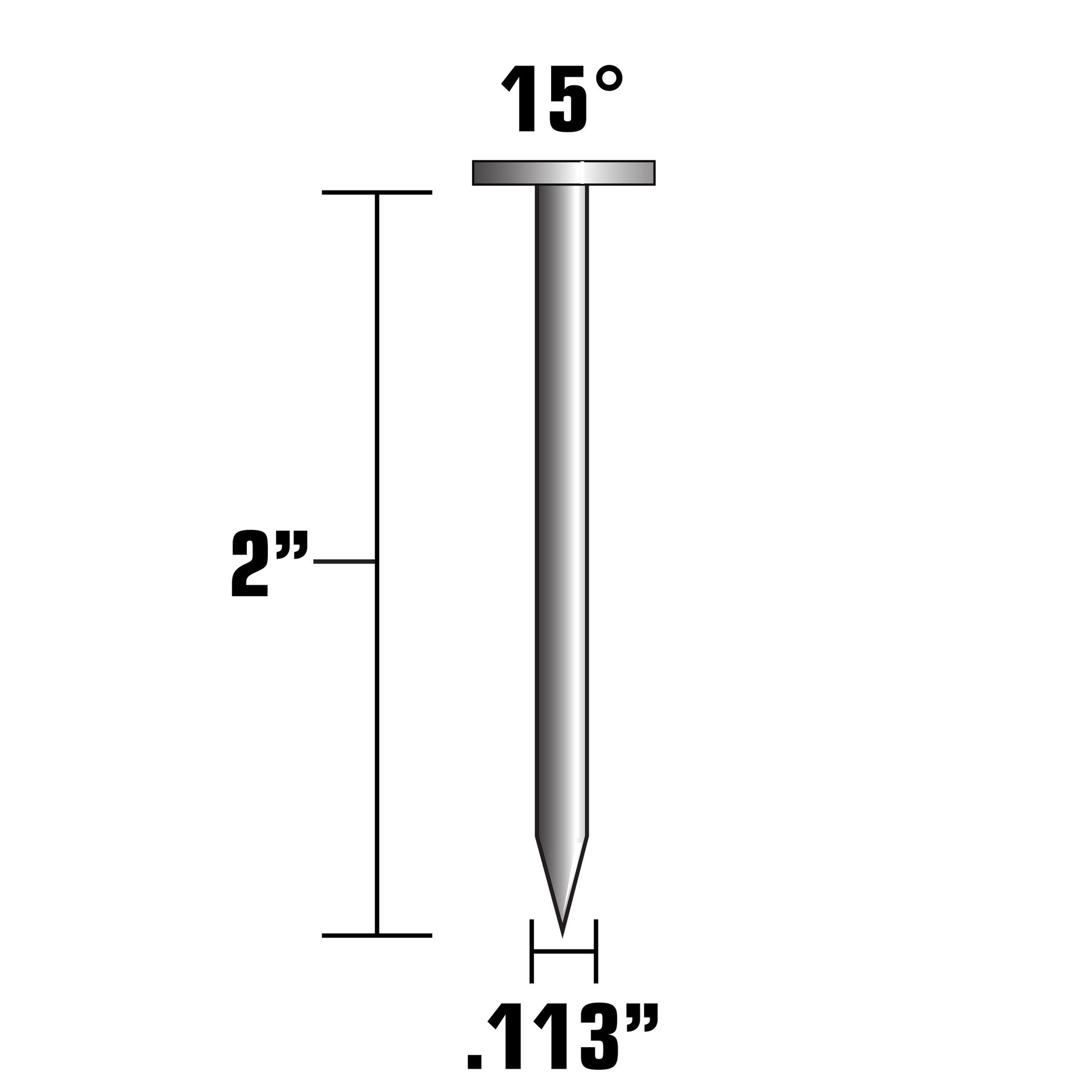 slide 2 of 3, Metabo HPT 2-in x 0.113-in 15 -Degree 6d Hot-dipped galvanized Ring Shank Collated Framing nails ( 2700 -Per Box ), 1 ct