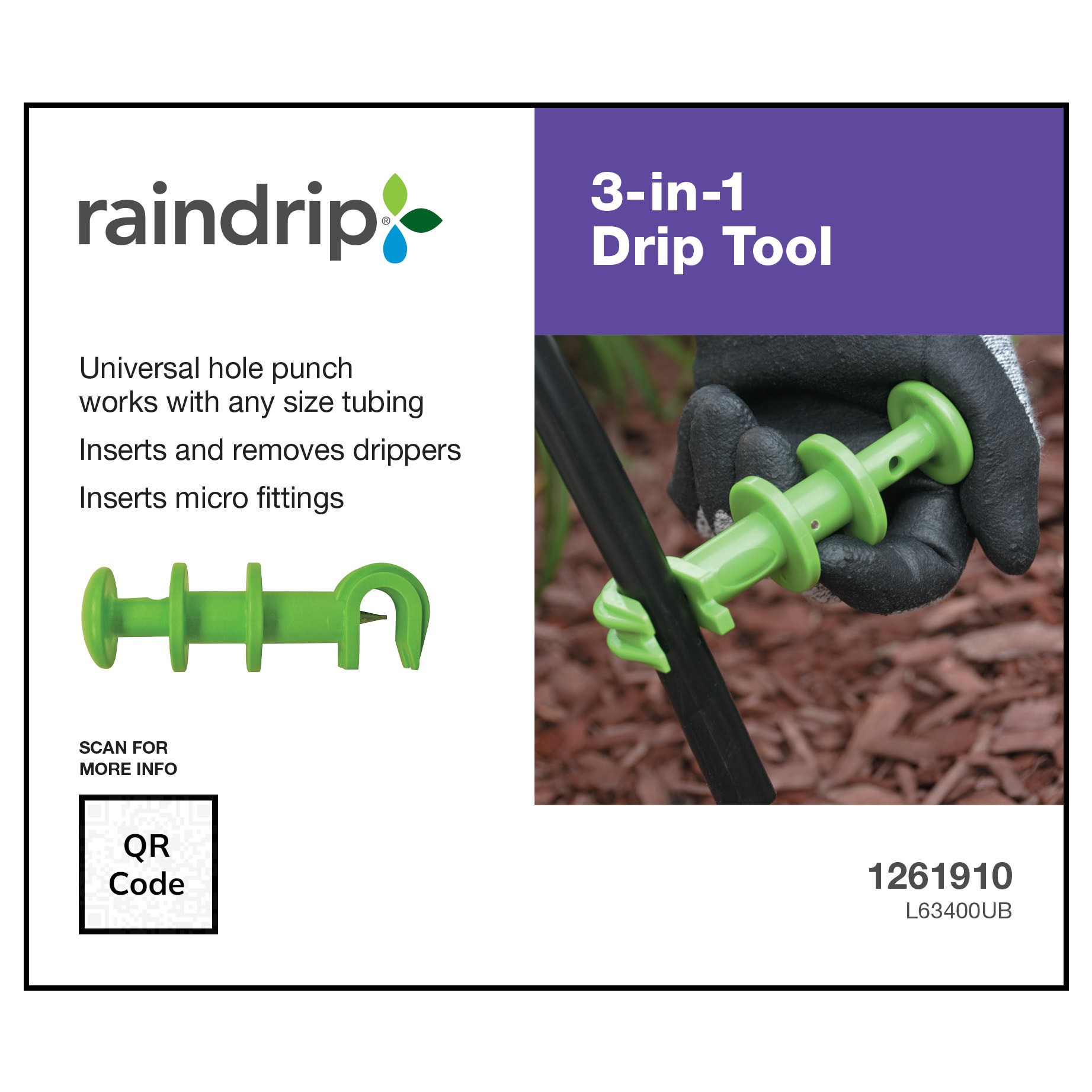 slide 3 of 5, Raindrip Drip Irrigation Cut/Punch Tool, 1 ct