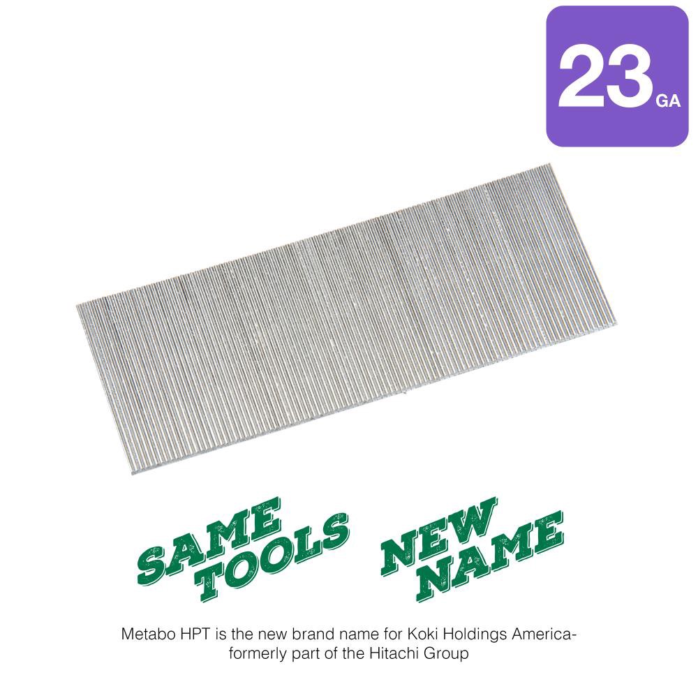 slide 4 of 4, Metabo HPT 1-3/10-in 23 -Gauge Straight Electro-galvanized Collated Pin nails 2000 -Per Box, 1 ct