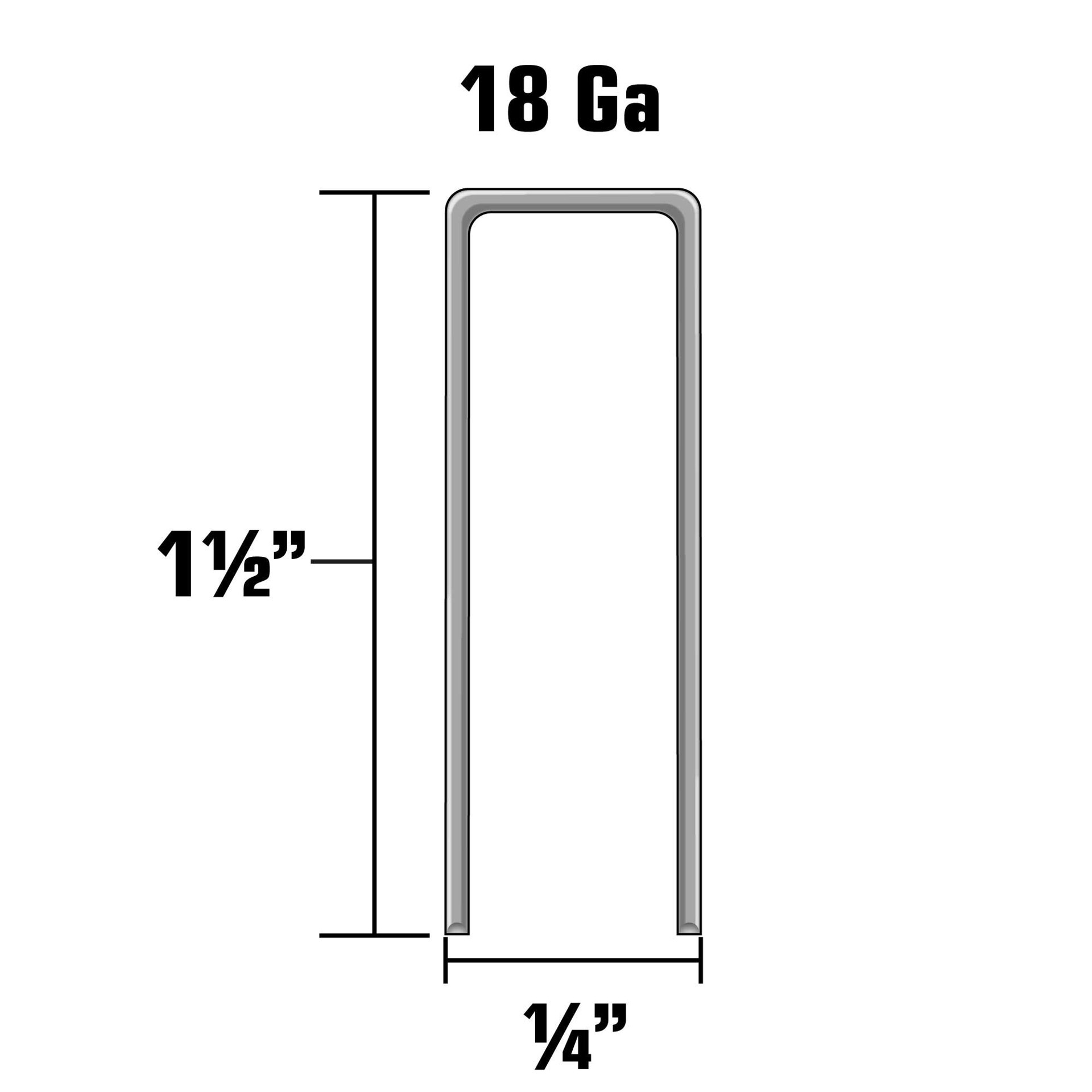 slide 2 of 6, Metabo HPT 1-1/2-in Leg x 1/4-in 18 -Gauge Finish staples 1000 -Per Box, 1 ct