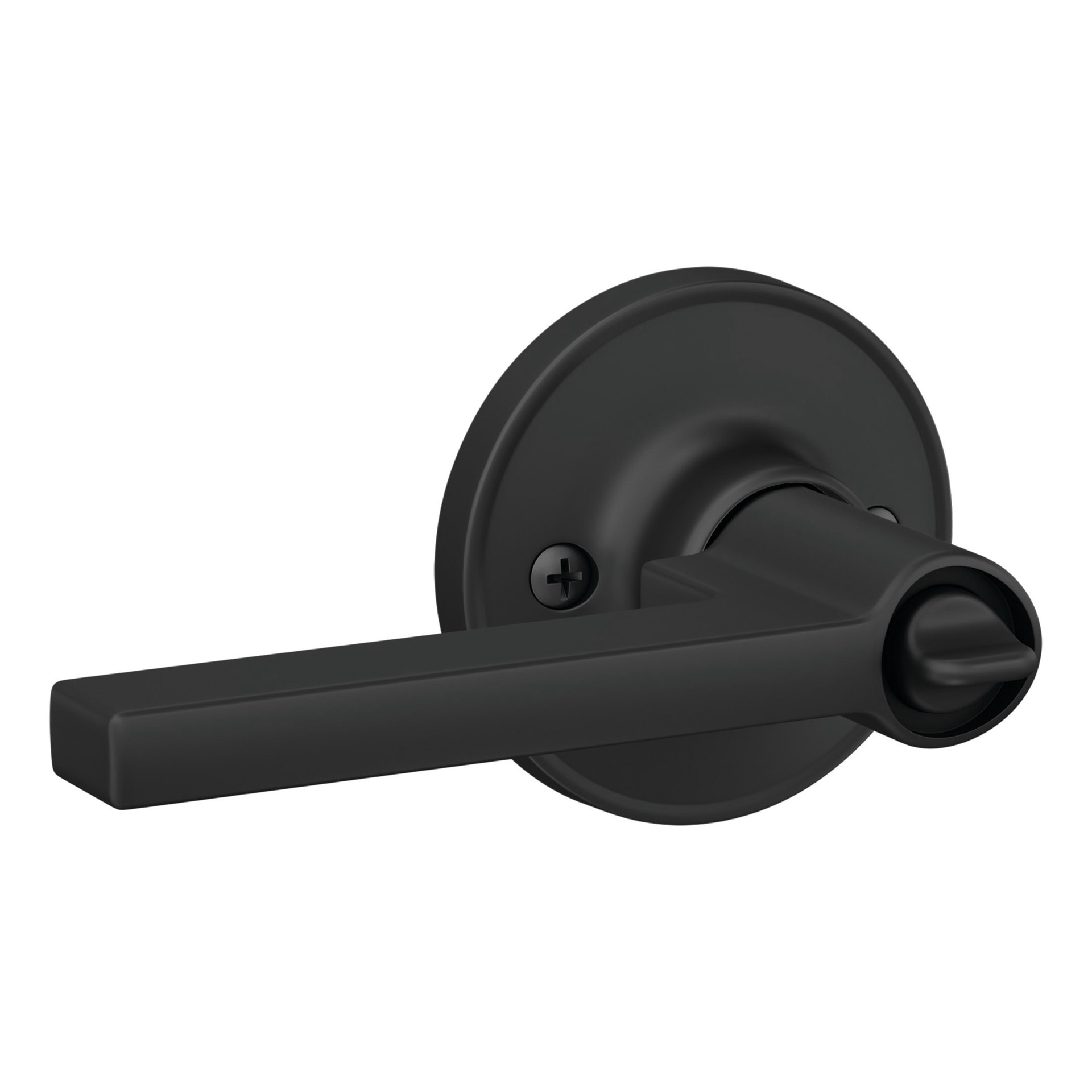 slide 4 of 6, Home Front by Schlage Crosbie Matte Black Exterior Keyed Entry Door Handle, 1 ct