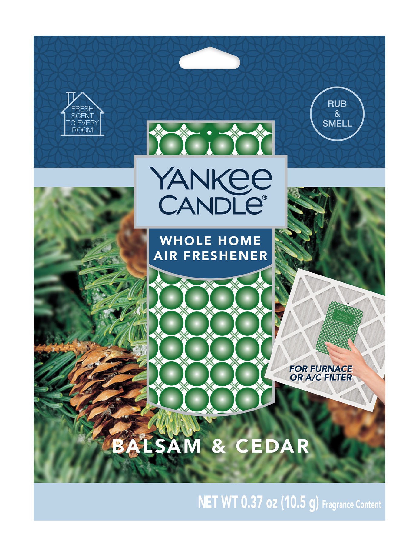 slide 1 of 5, Yankee Candle Whole Home - Balsam Cedar Air filter freshener, 1 ct