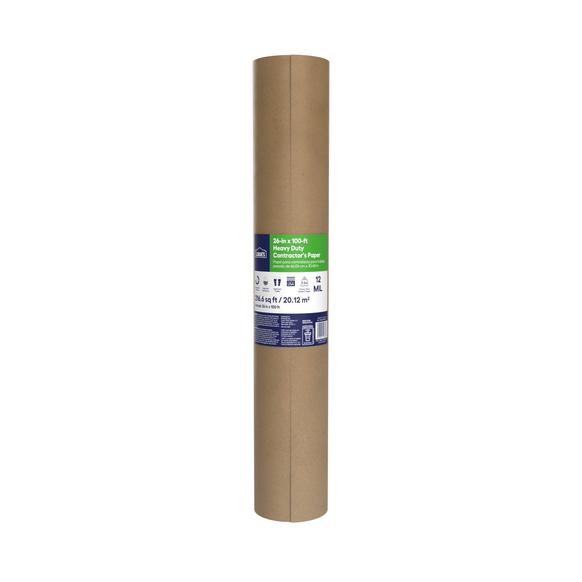 slide 1 of 6, Lowe's 26-in x 100-ft Premium Builder's paper, 1 ct