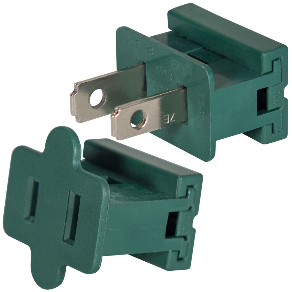 slide 1 of 6, Gemmy 125-Volt NEMA Watertight 2-wire Light-duty Plug, Green, 1 ct