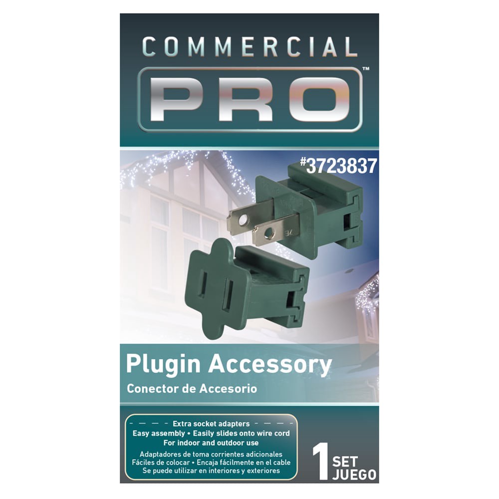 slide 5 of 6, Gemmy 125-Volt NEMA Watertight 2-wire Light-duty Plug, Green, 1 ct