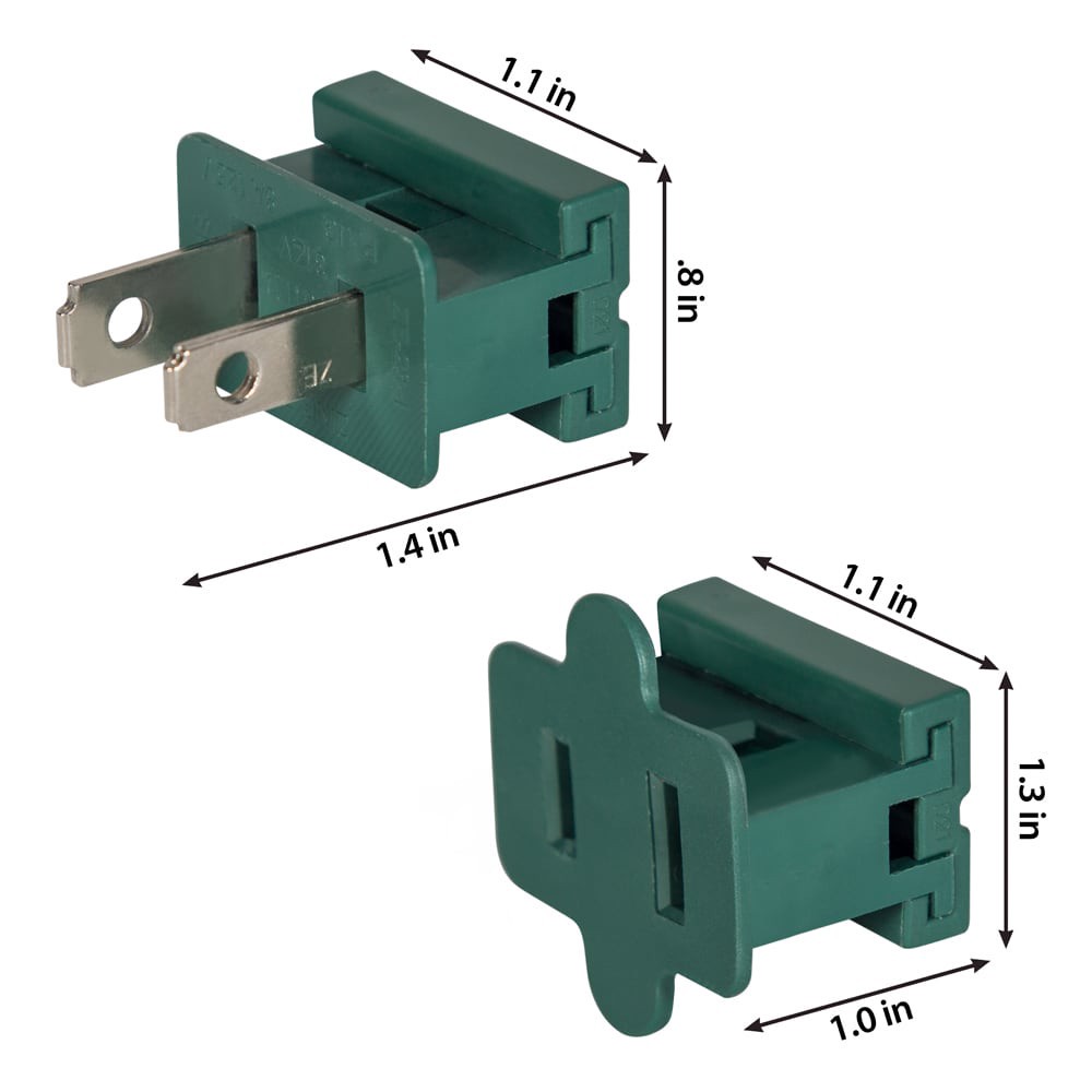 slide 6 of 6, Gemmy 125-Volt NEMA Watertight 2-wire Light-duty Plug, Green, 1 ct
