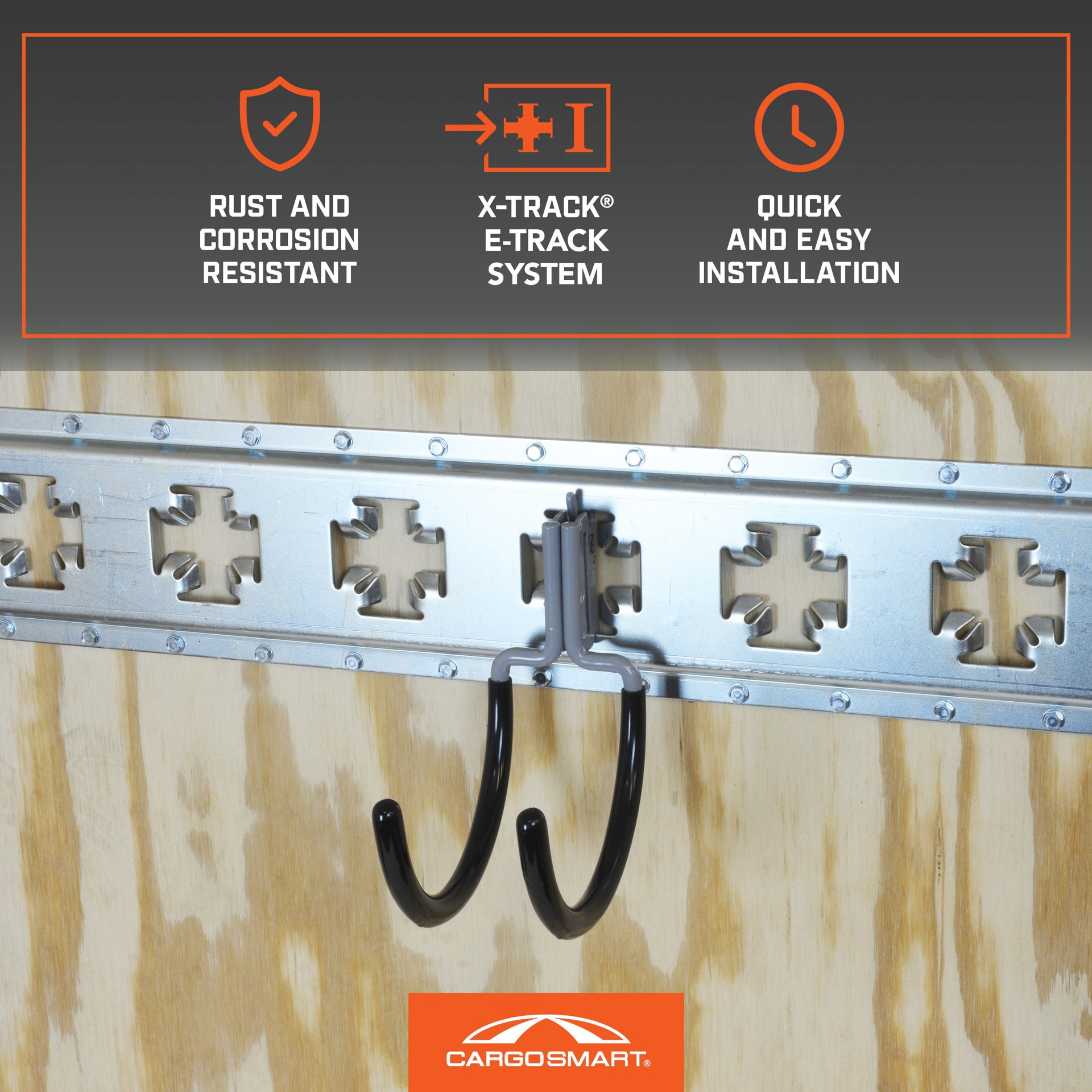 slide 6 of 6, CargoSmart 9.87-in Black vinyl Steel Multipurpose Hook, 1 ct