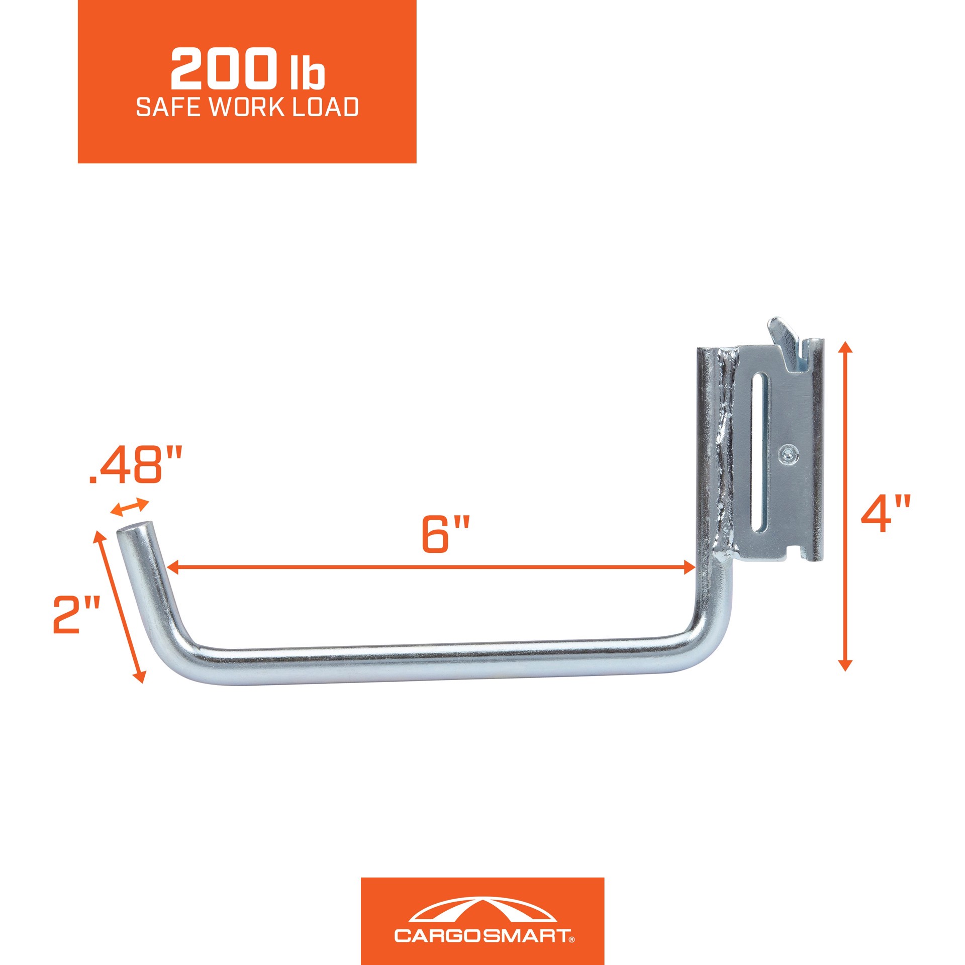 slide 3 of 6, CargoSmart 9.81-in Zinc Steel Multipurpose Large hook, 1 ct