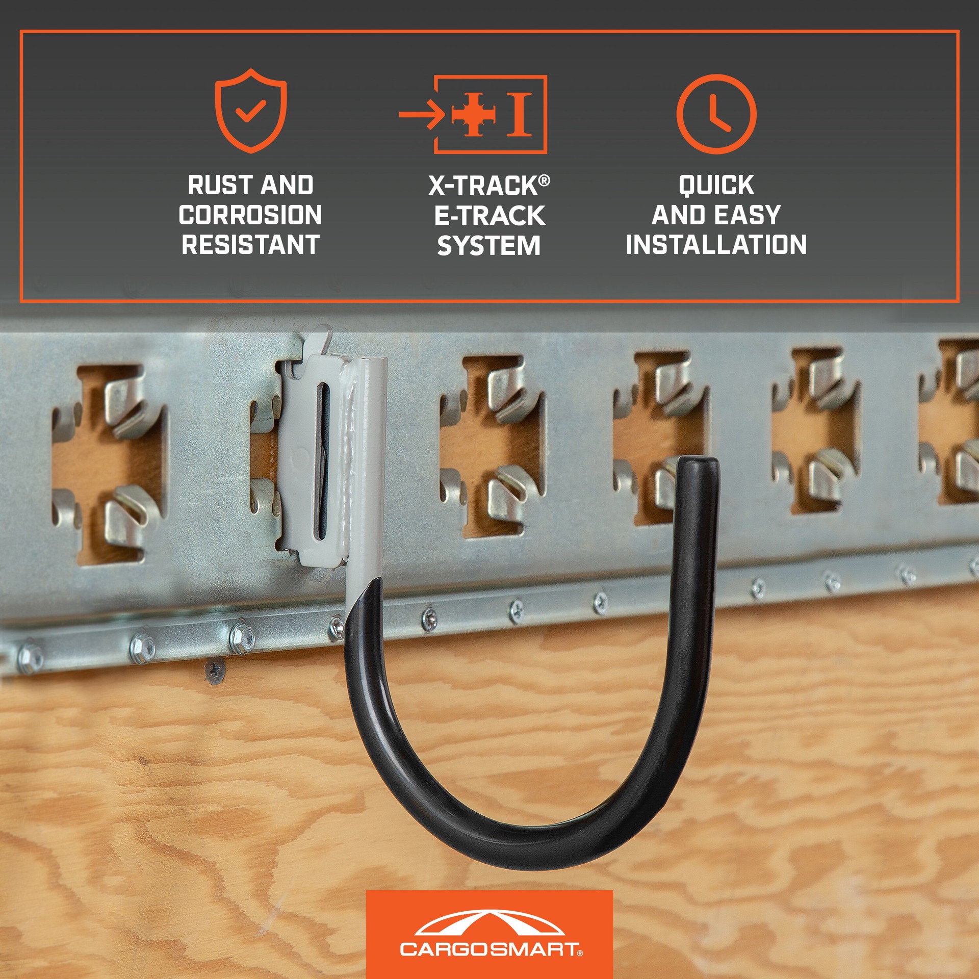 slide 6 of 6, CargoSmart 10.5-in Powdercoat Gray Steel Multipurpose Hook, 1 ct