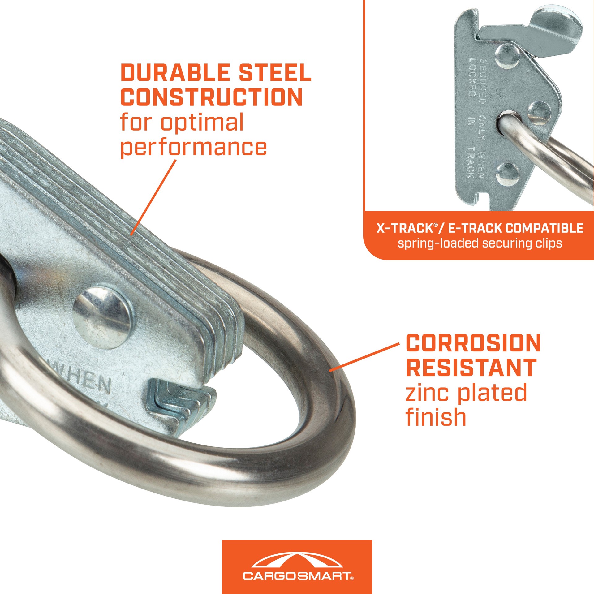 slide 4 of 6, CargoSmart 6.81-in Zinc Steel Multipurpose Accessory kit, 1 ct