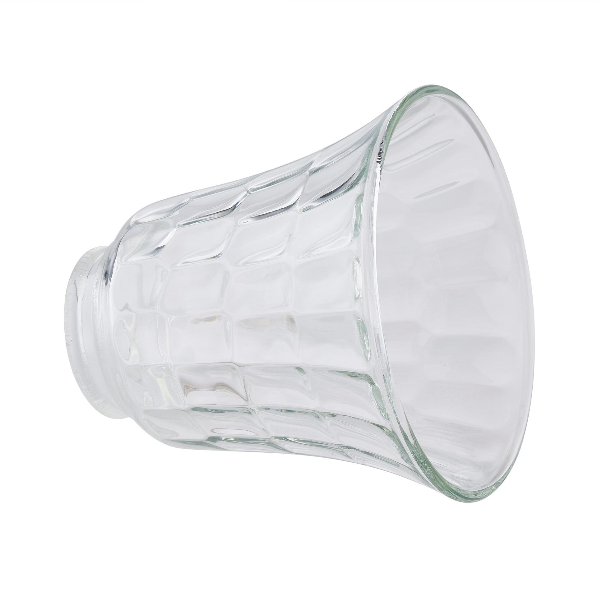 slide 5 of 6, Style Selections 4.75-in x 4.88-in Bell Clear Clear glass Pendant light shade with 2-1/4-in Fitter, 1 ct