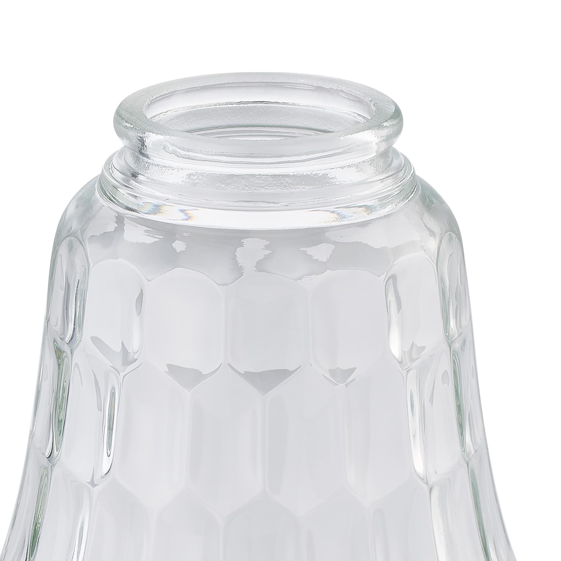 slide 6 of 6, Style Selections 4.75-in x 4.88-in Bell Clear Clear glass Pendant light shade with 2-1/4-in Fitter, 1 ct