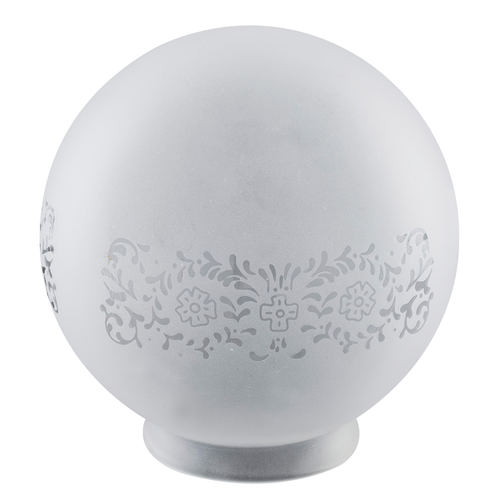 slide 3 of 6, Style Selections 6-in x 5.5-in Globe Frosted Etched glass Ceiling fan light shade with 3-1/4-in Fitter (Lip Fitter), 1 ct
