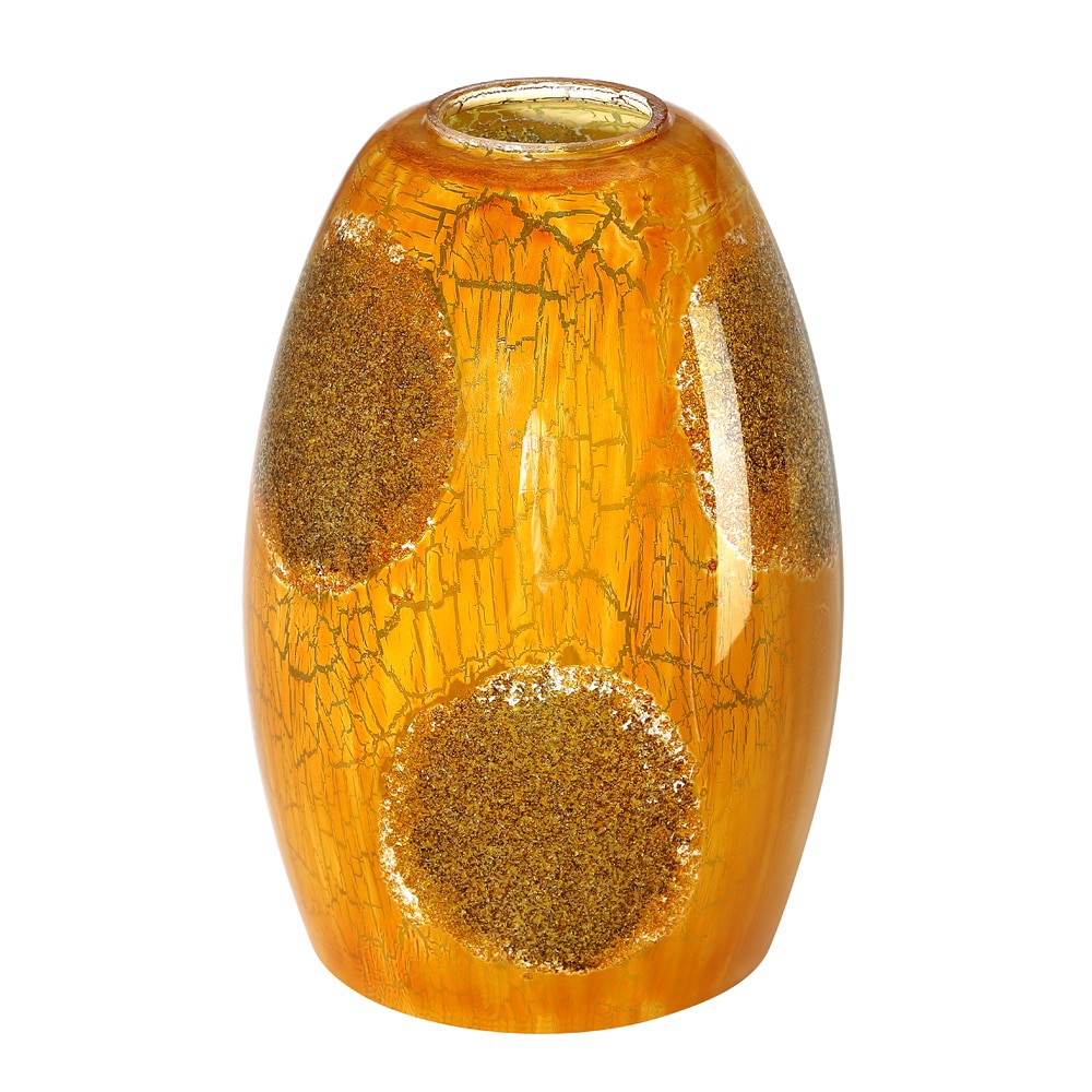 slide 2 of 5, Style Selections 7.25-in x 4.75-in Drum Brown Art glass Pendant light shade with 2-1/4-in Fitter, 1 ct