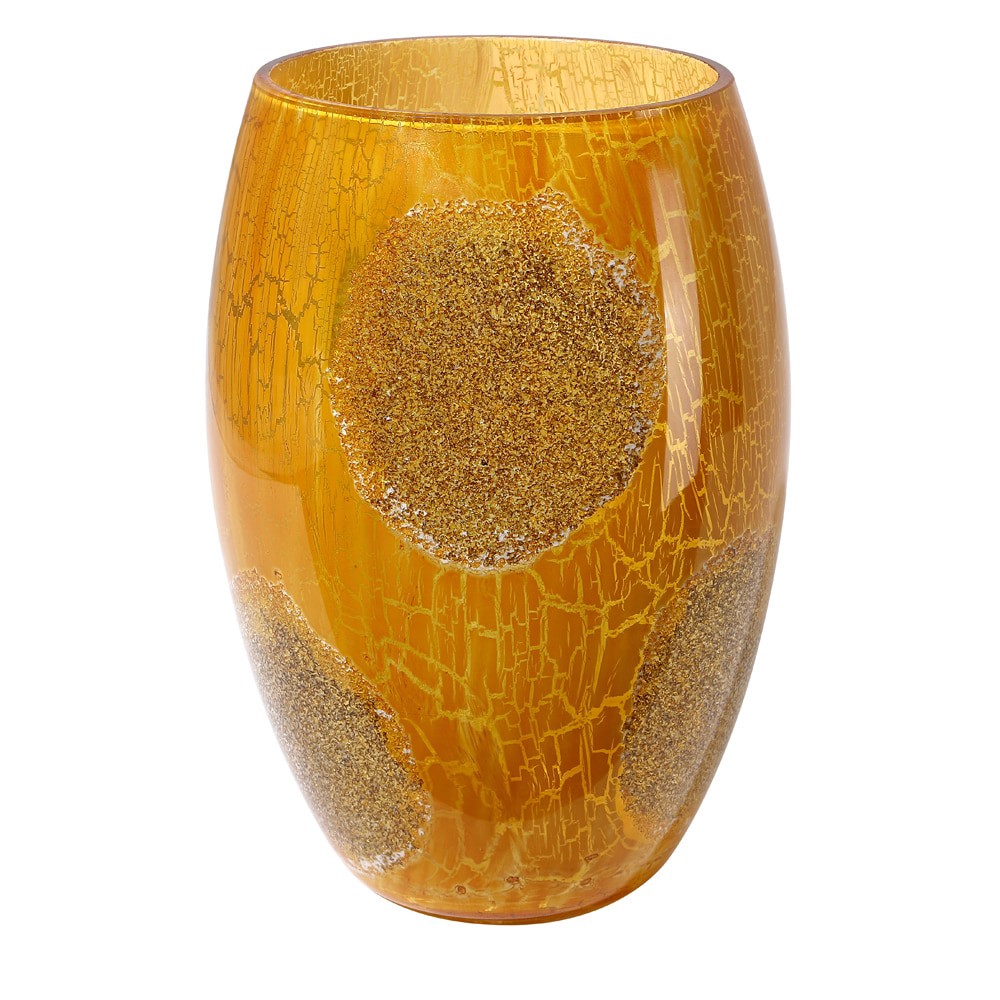 slide 4 of 5, Style Selections 7.25-in x 4.75-in Drum Brown Art glass Pendant light shade with 2-1/4-in Fitter, 1 ct