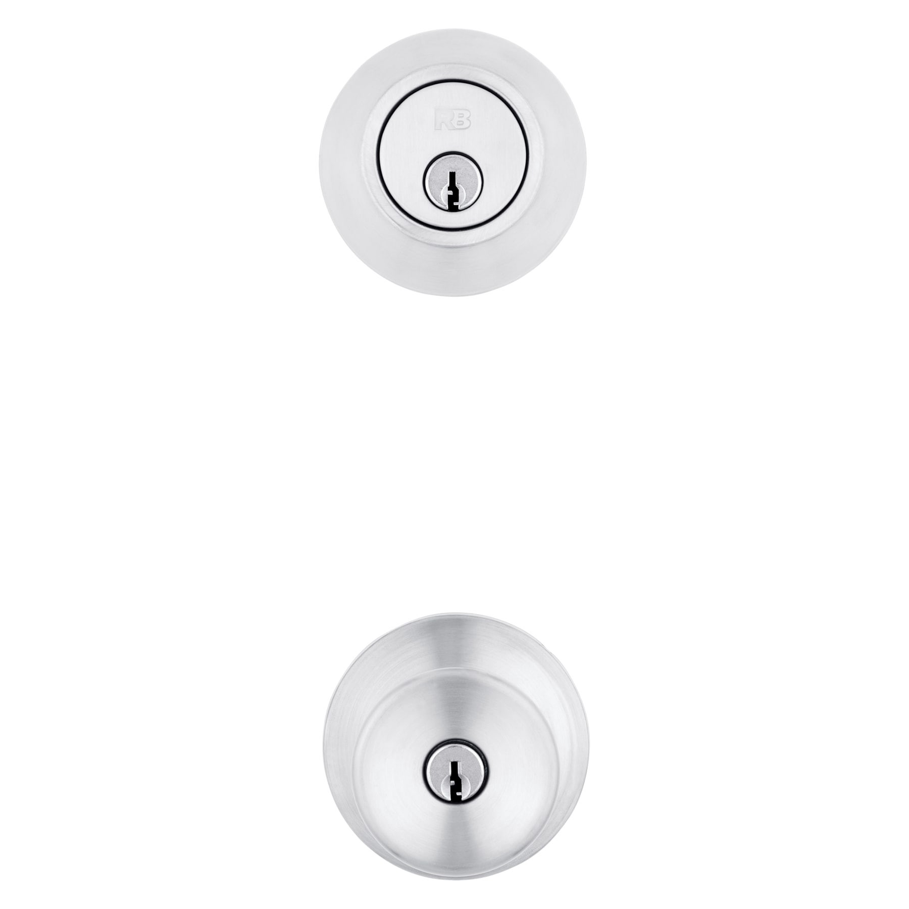 slide 6 of 6, RELIABILT Gallo Stainless Steel Exterior Single-Cylinder Deadbolt and Keyed Entry Door Knob, 1 ct
